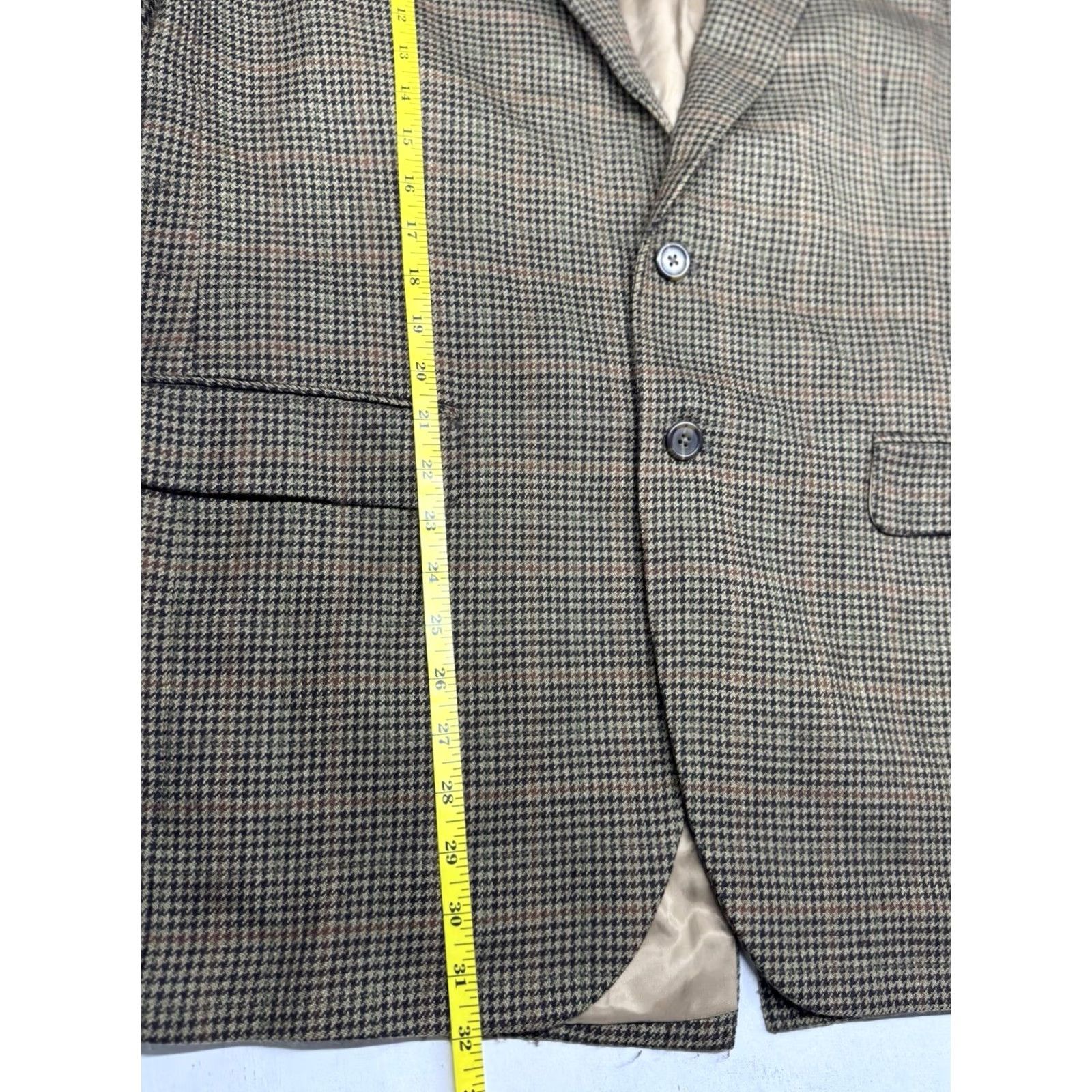 Ralph Lauren Lauren Ralph Lauren 100% Lambswool Houndstooth Sport Jacket Coat Men 44L Vintage Size US S / EU 44-46 / 1 - 5 Thumbnail