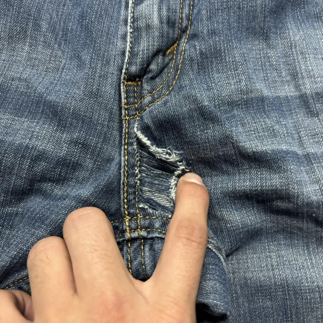 Levi's × Vintage Crazy Vintage Y2K/2000s Grunge Dark Wash Levis Denim Jeans! Size US 30 / EU 46 - 8 Thumbnail