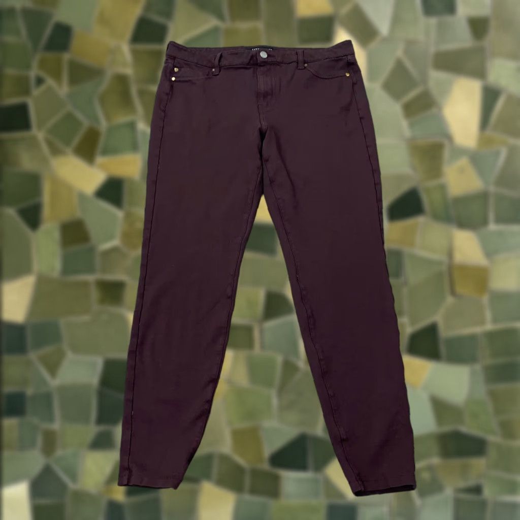 Vintage Liverpool Pants Womens Size 12 Purple Mid-Rise Business Casual Office Pants Size 34" / US 12 / IT 48 - 1 Thumbnail