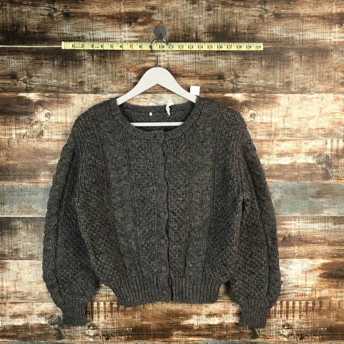 Homespun Knitwear × Japanese Brand Navara vintage Grey Patterned Cardigans Knitwear #A1461 Size S / US 4 / IT 40 - 3 Thumbnail