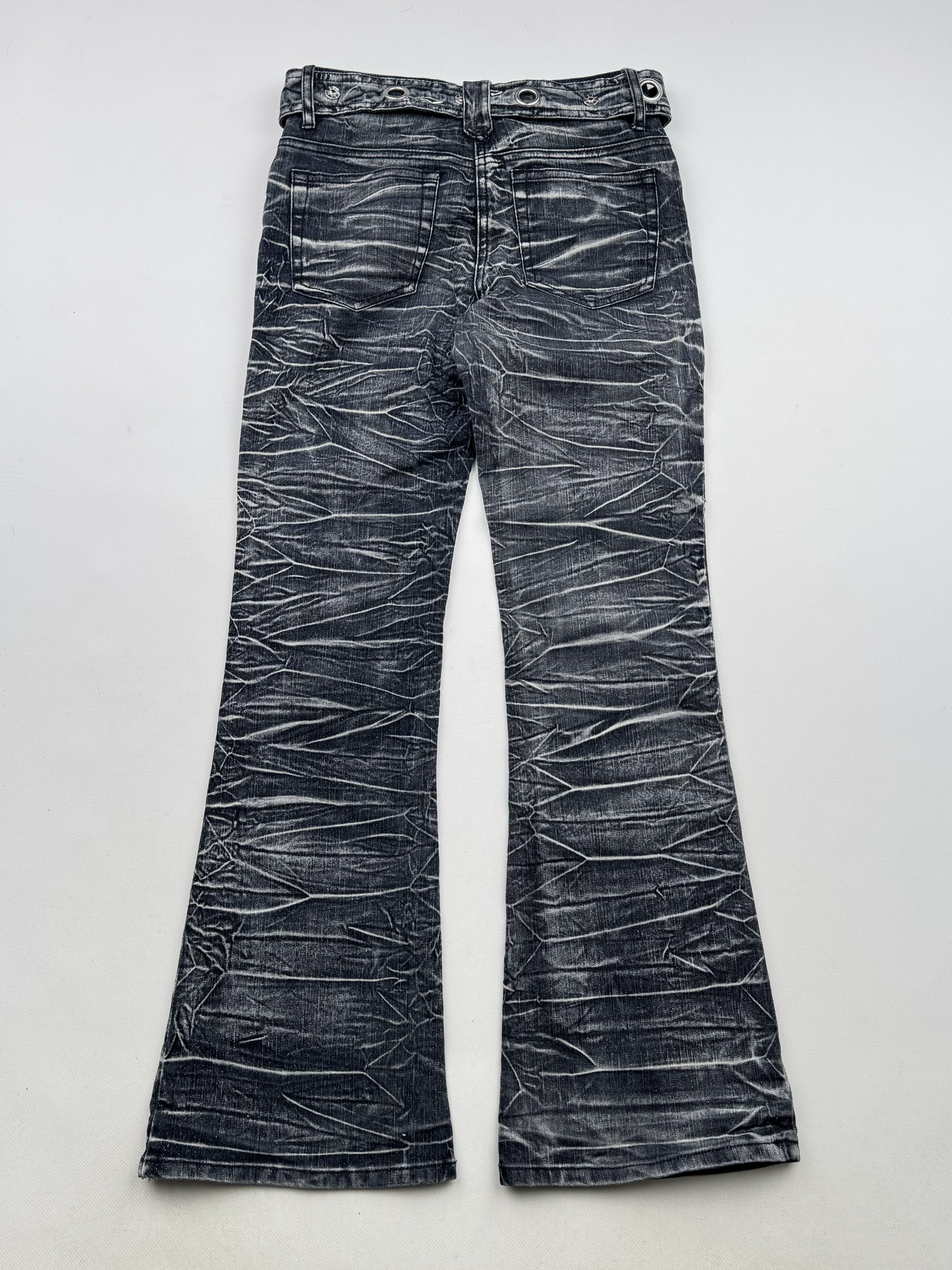 Hysteric Glamour 90's Flared Jeans and Faded Details With Belt B171(V459)E2 Size 24" / US 00 / IT 34 - 6 Thumbnail