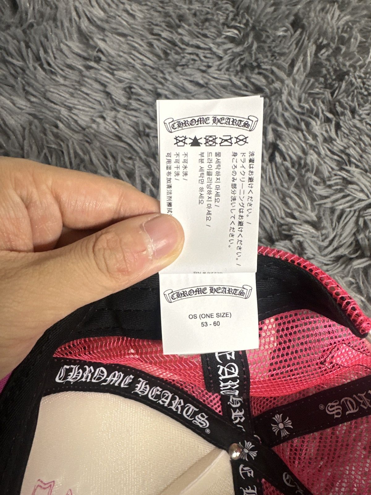 Chrome Hearts Chrome Hearts Cemetery Triple Cross Trucker Hat Pink Size ONE SIZE - 8 Thumbnail