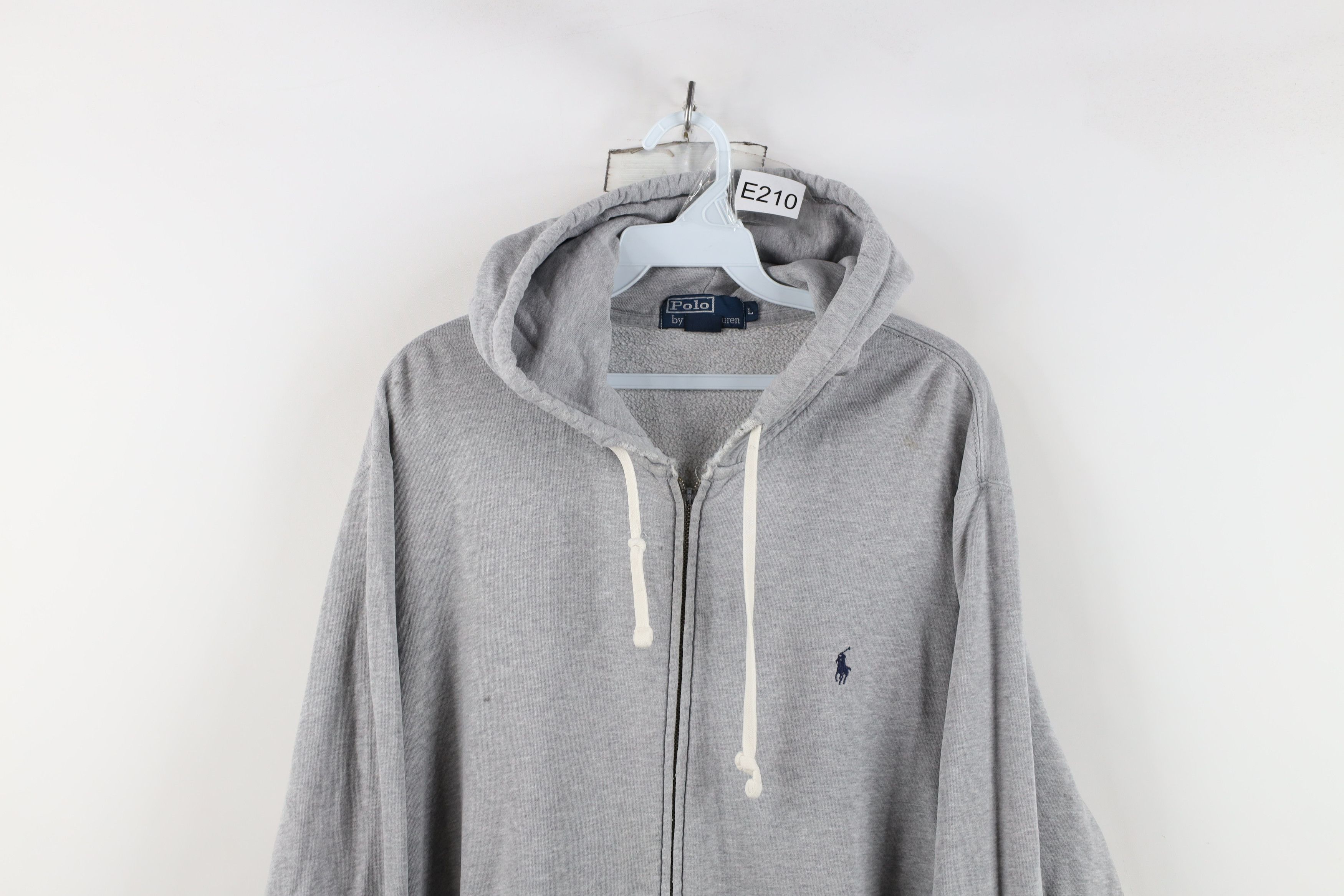 Polo Ralph Lauren Vintage 90s Ralph Lauren Full Zip Hoodie Sweatshirt Gray Size US L / EU 52-54 / 3 - 2 Thumbnail