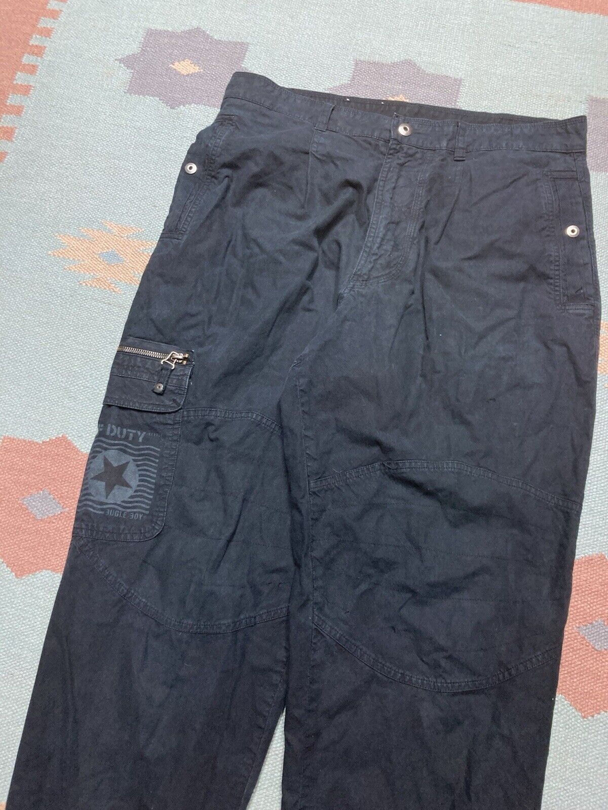 Bugle Boy × Vintage y2k bugle boy cargo pants baggy tapered double knee 34x33 Size US 34 / EU 50 - 6 Thumbnail