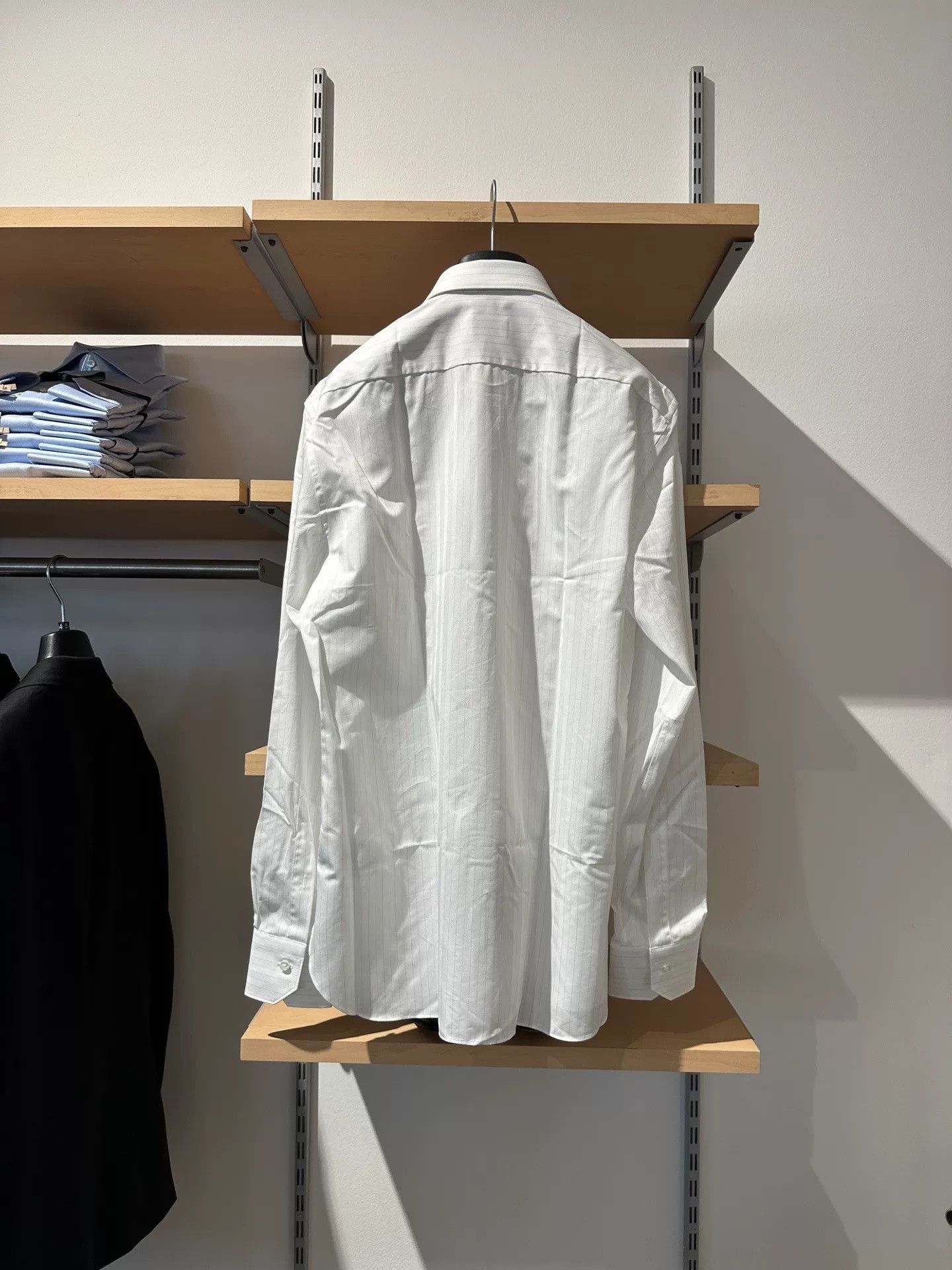 Ermenegildo Zegna Zegna Slim Fit White Long Sleeve Shirt Size US S / EU 44-46 / 1 - 8 Thumbnail