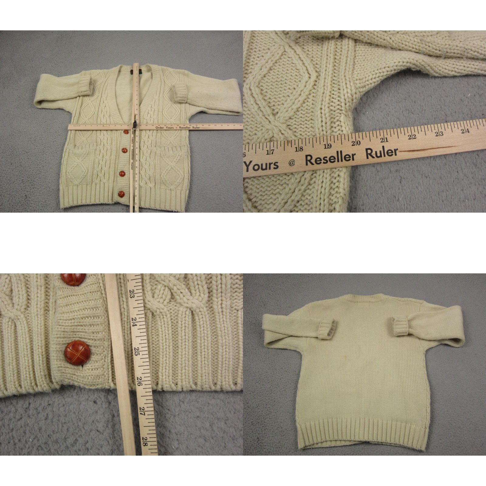 Vintage VINTAGE Oakton Cardigan Shirt Mens Small Beige V-Neck Cable Knit 90s Beige Oakton Limited Cardigan Mens Small Beige V-Neck 90s Shirt Size US S / EU 44-46 / 1 - 8 Thumbnail