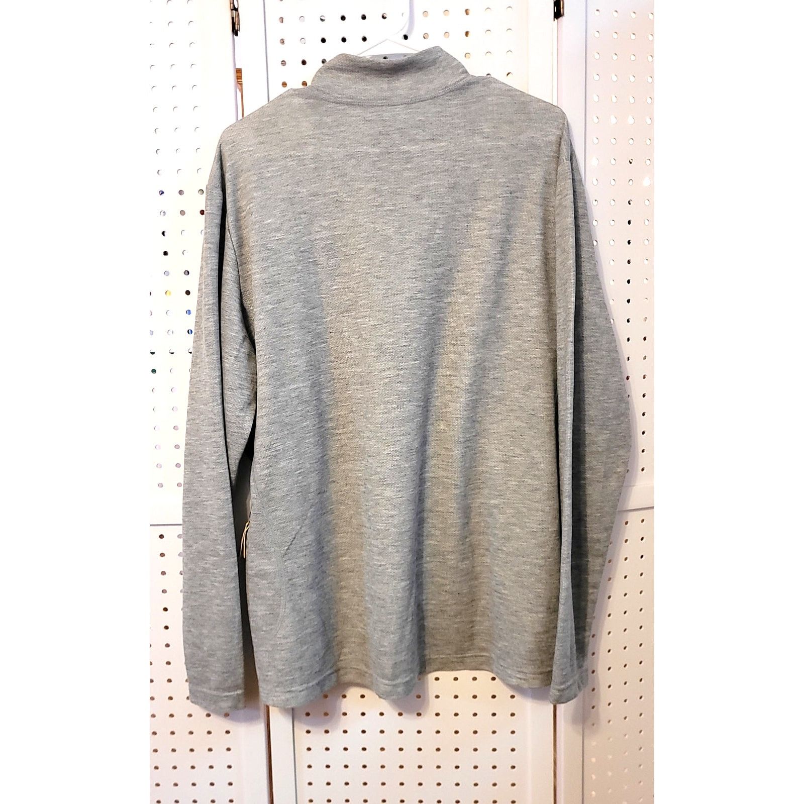 Rei REI Mens 1/4 Zip Pullover LS Top Sweatshirt XL Grey Pocket Size US XL / EU 56 / 4 - 4 Thumbnail