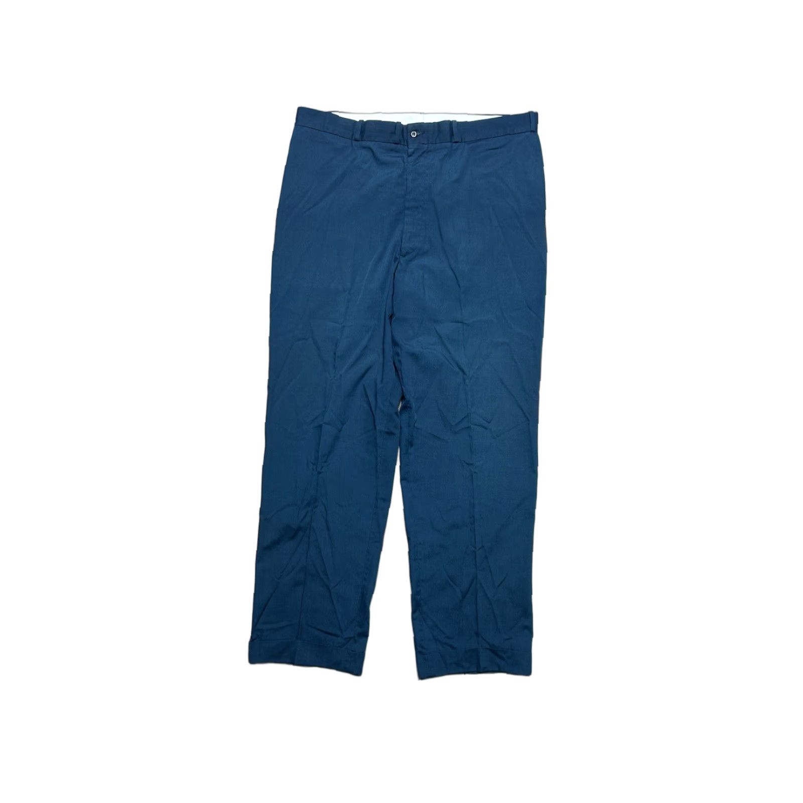 Vintage VINTAGE 70s NAVY Blue Lightweight Men Pants 36 x 30 Slacks Trousers Work Size US 36 / EU 52 - 1 Thumbnail