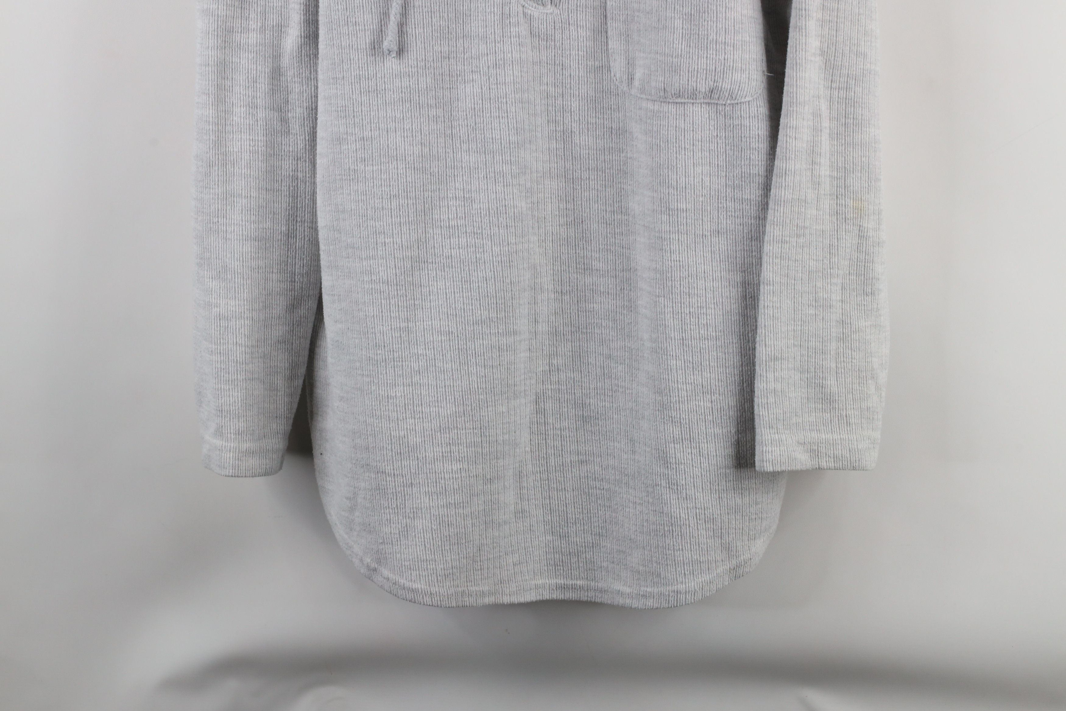 Vintage Vintage 90s Streetwear Ribbed Knit Henley Hoodie Sweatshirt Size S / US 4 / IT 40 - 3 Thumbnail