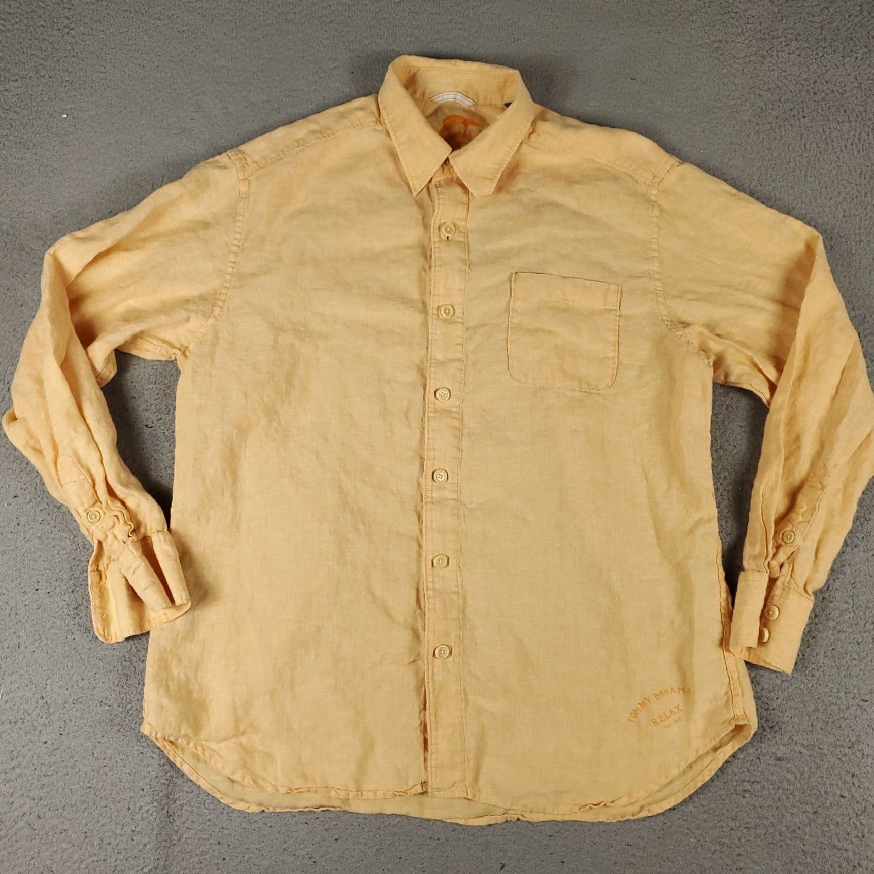 Tommy Bahama VINTAGE Tommy Bahama Linen Shirt Mens Large Long Sleeve Button-Up Casual Tropical Beach 90s Mens Size US L / EU 52-54 / 3 - 2 Thumbnail