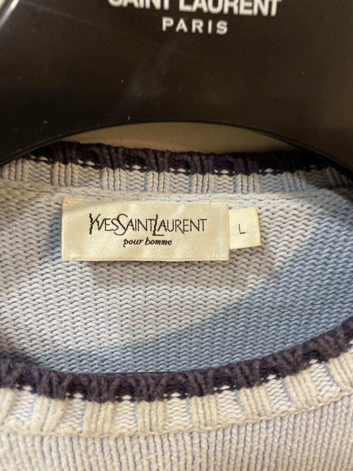 Yves Saint Laurent Blue YSL Sweater Knit Size US L / EU 52-54 / 3 - 5 Thumbnail