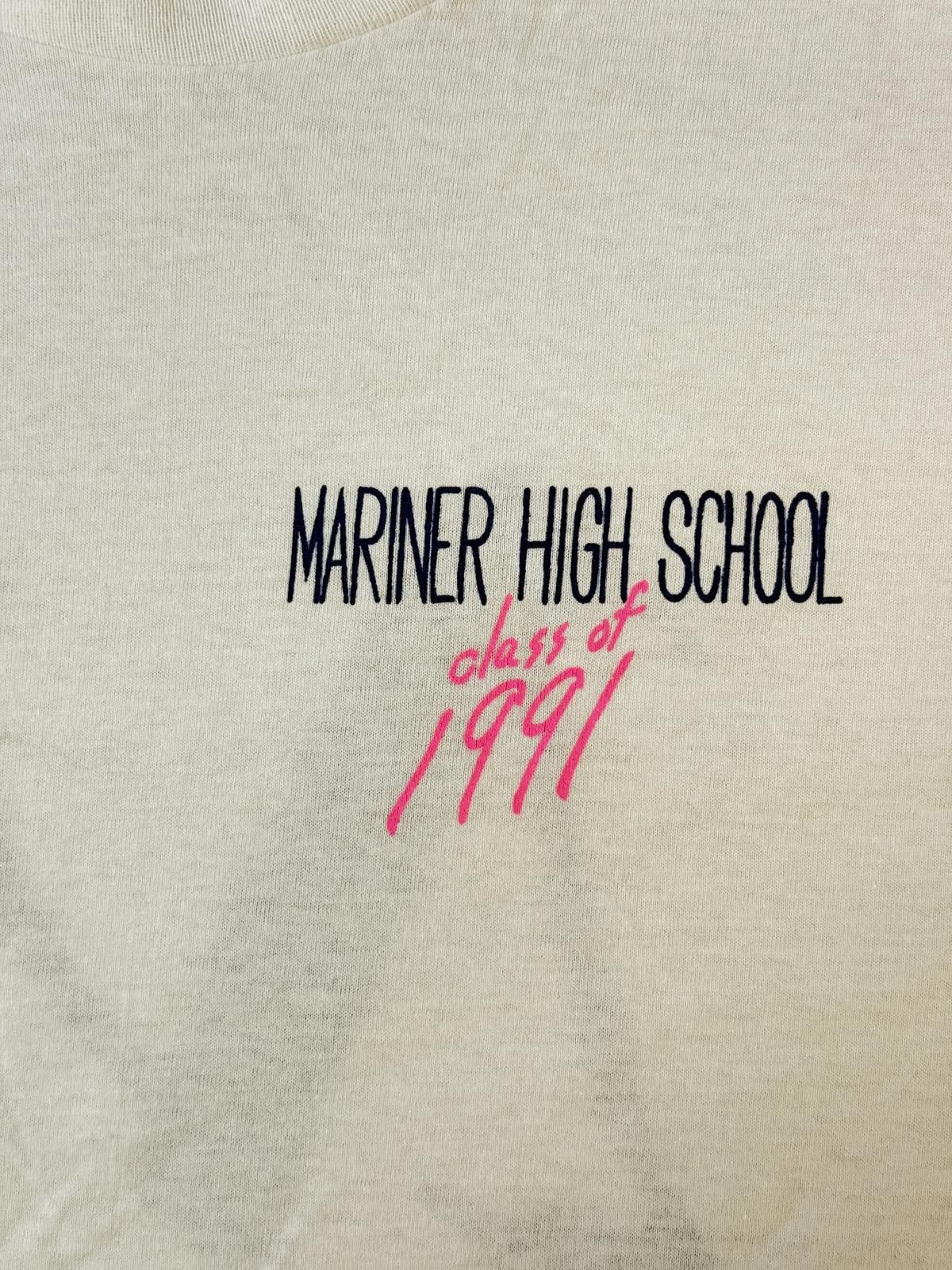 Designer VTG Mariner High School T-shirt Class of 1991 Whale Tail L Size US L / EU 52-54 / 3 - 3 Thumbnail