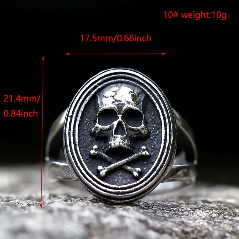 Japanese Brand × Vintage High polished skull ring Size ONE SIZE - 2 Thumbnail