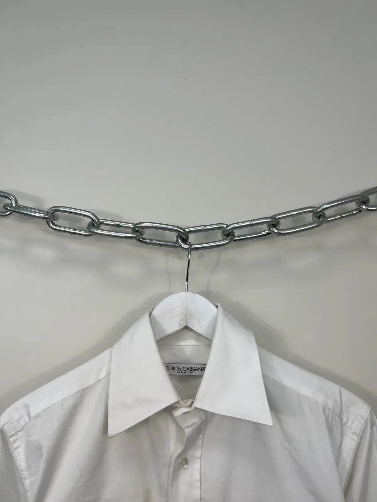 Dolce & Gabbana × Vintage Vintage Dolce & Gabbana Rare White Luxury Button Up Shirt Size US M / EU 48-50 / 2 - 4 Thumbnail