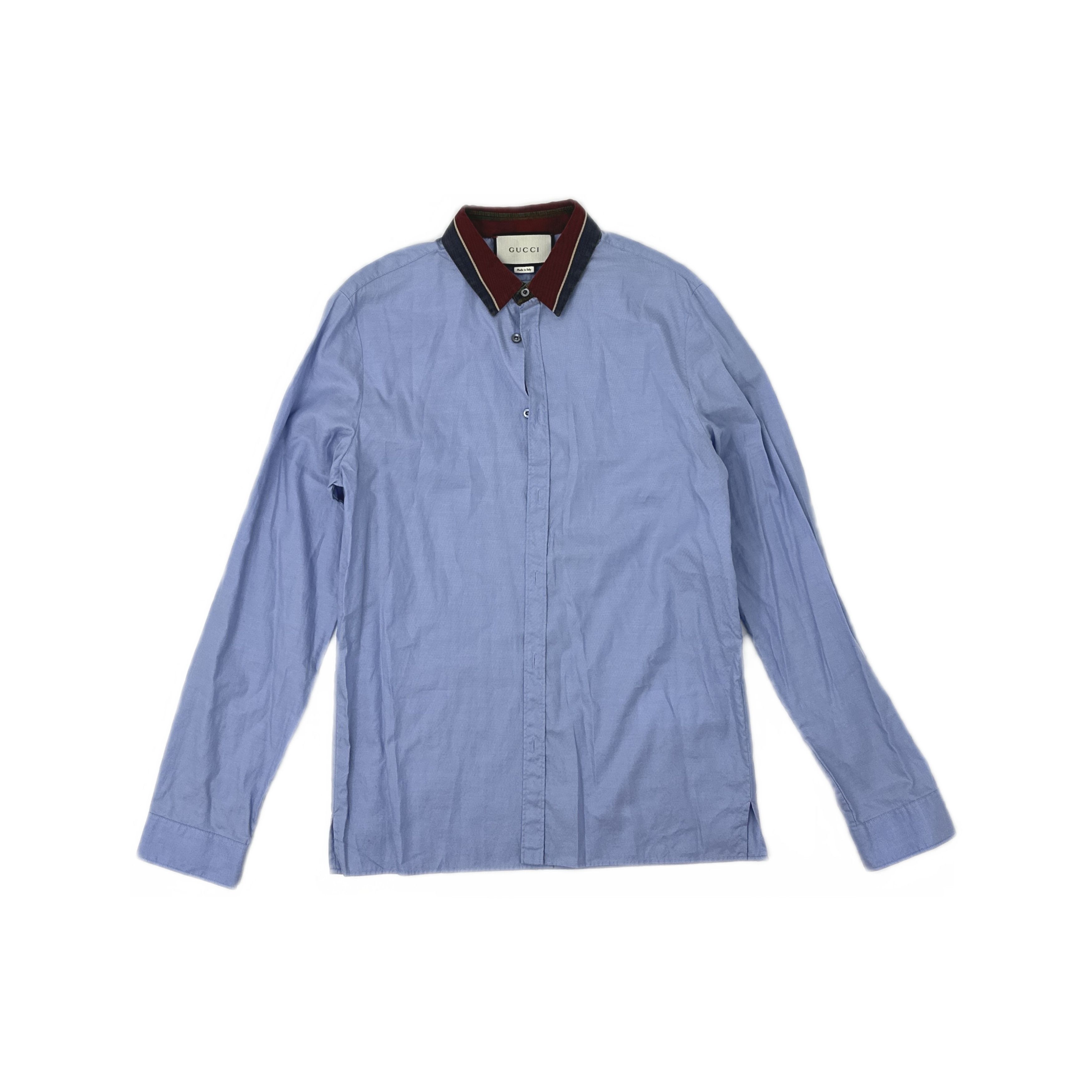 Gucci Gucci Contrasting Collar Button Up Shirt Size M Size US M / EU 48-50 / 2 - 1 Thumbnail