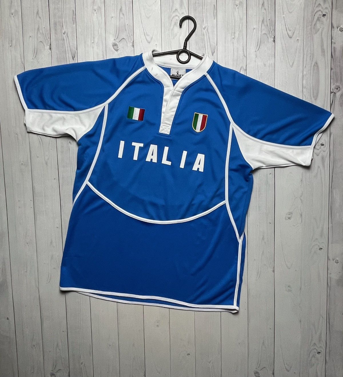 Vintage Vintage Italia rugby jersey size L big logo Italy Size US L / EU 52-54 / 3 - 1 Thumbnail