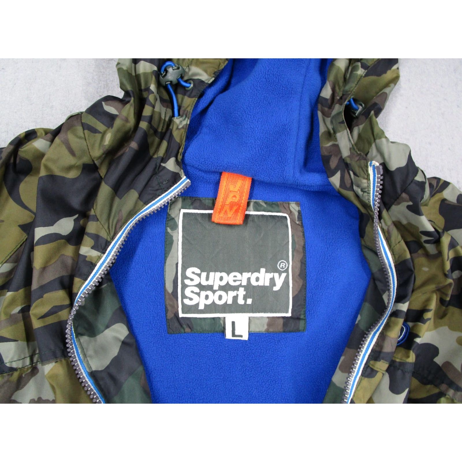 Superdry Superdry Sport Jacket Mens Large Green Camo Fleece Lined Hooded Zip Shell Size US L / EU 52-54 / 3 - 3 Thumbnail