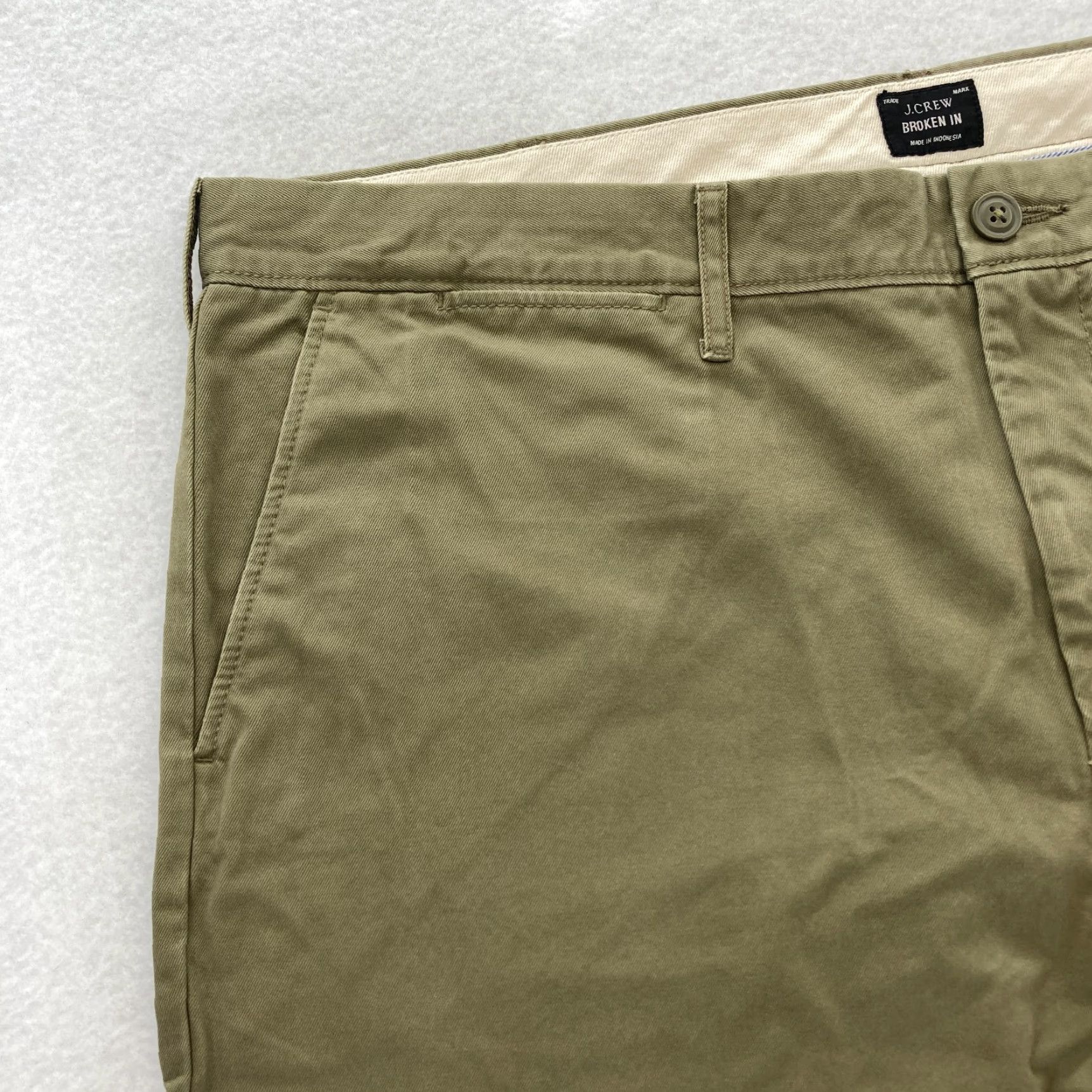 J.Crew J.Crew 484 Broken In Pants Mens 38x32 Slim Fit Straight Leg Green Preppy Casual Size US 38 / EU 54 - 3 Thumbnail