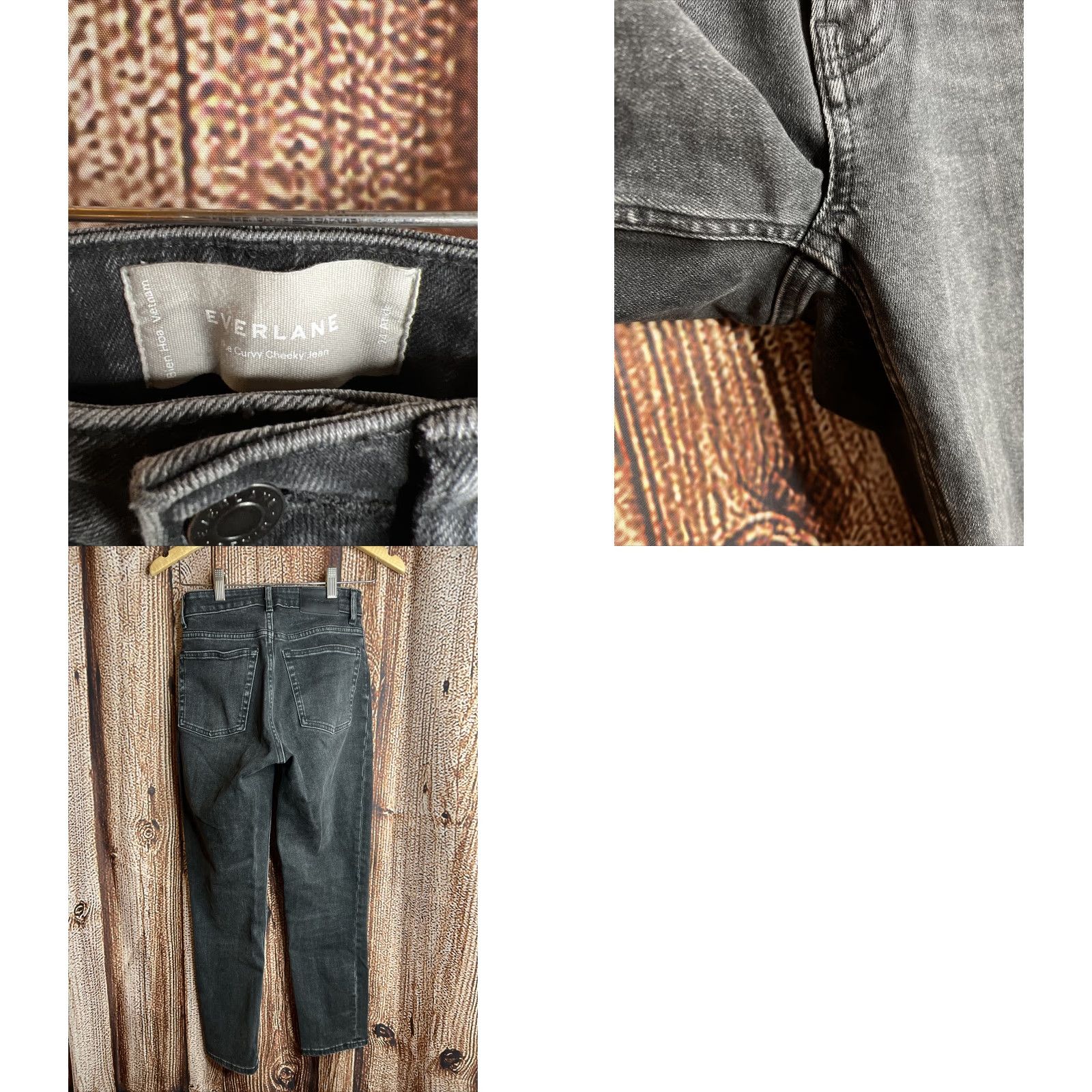 Everlane VINTAGE Womens EVERLANE The Curvy Cheeky Denim Jeans 24 Crop Light Wash Lot of 2 Size 42" / US 20 - 8 Thumbnail