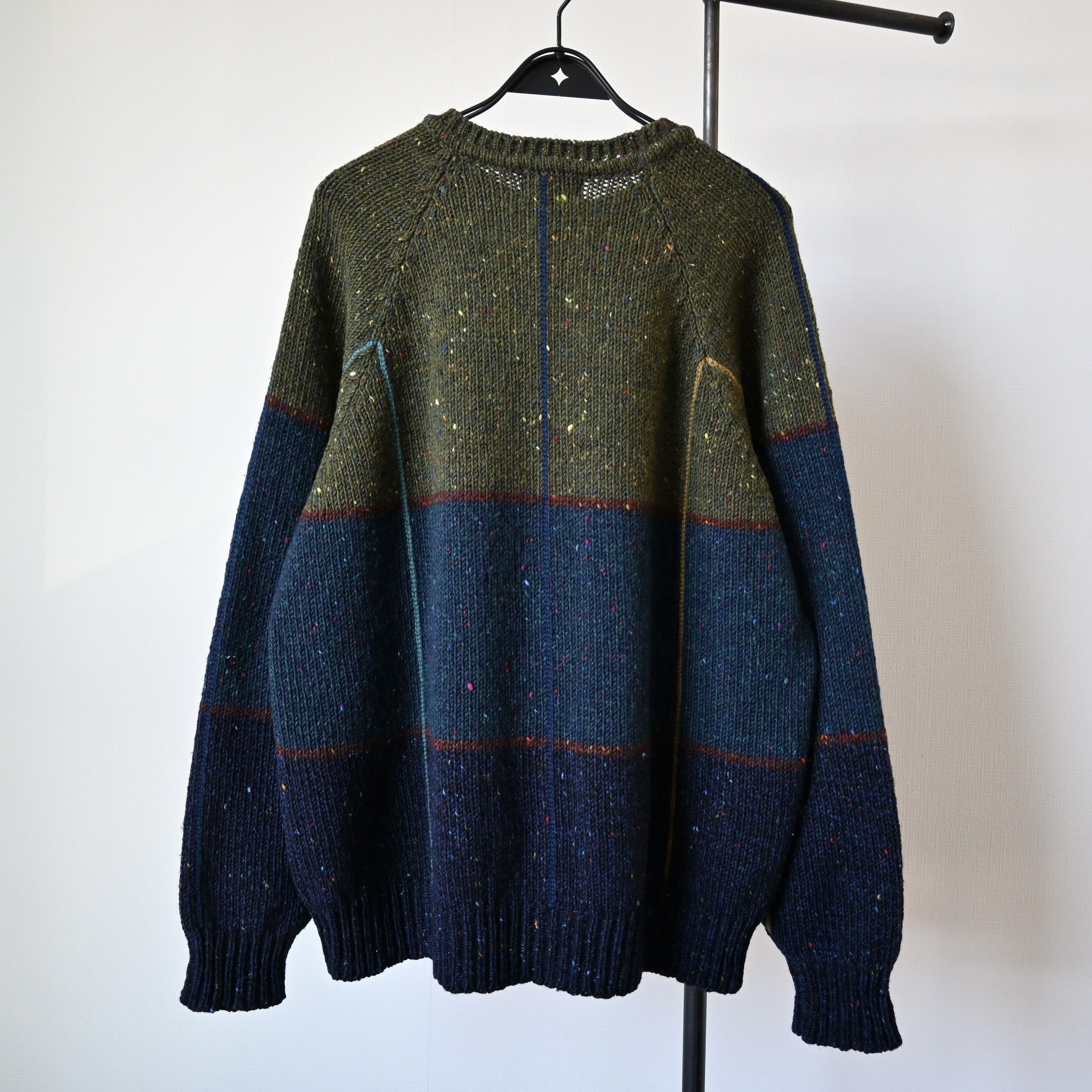 Lands' End Vintage 1990s LAND'S END panel knit sweater, made in Ireland Size US M / EU 48-50 / 2 - 2 Thumbnail