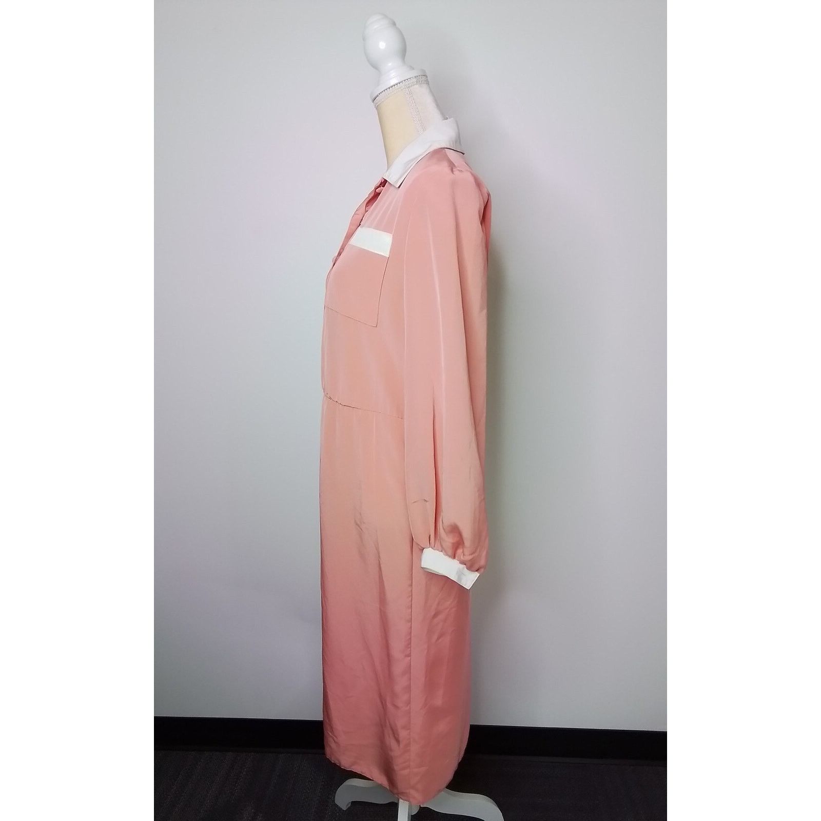 Other Caron Vintage Dress Women's Pink/White Size M / US 6-8 / IT 42-44 - 4 Thumbnail