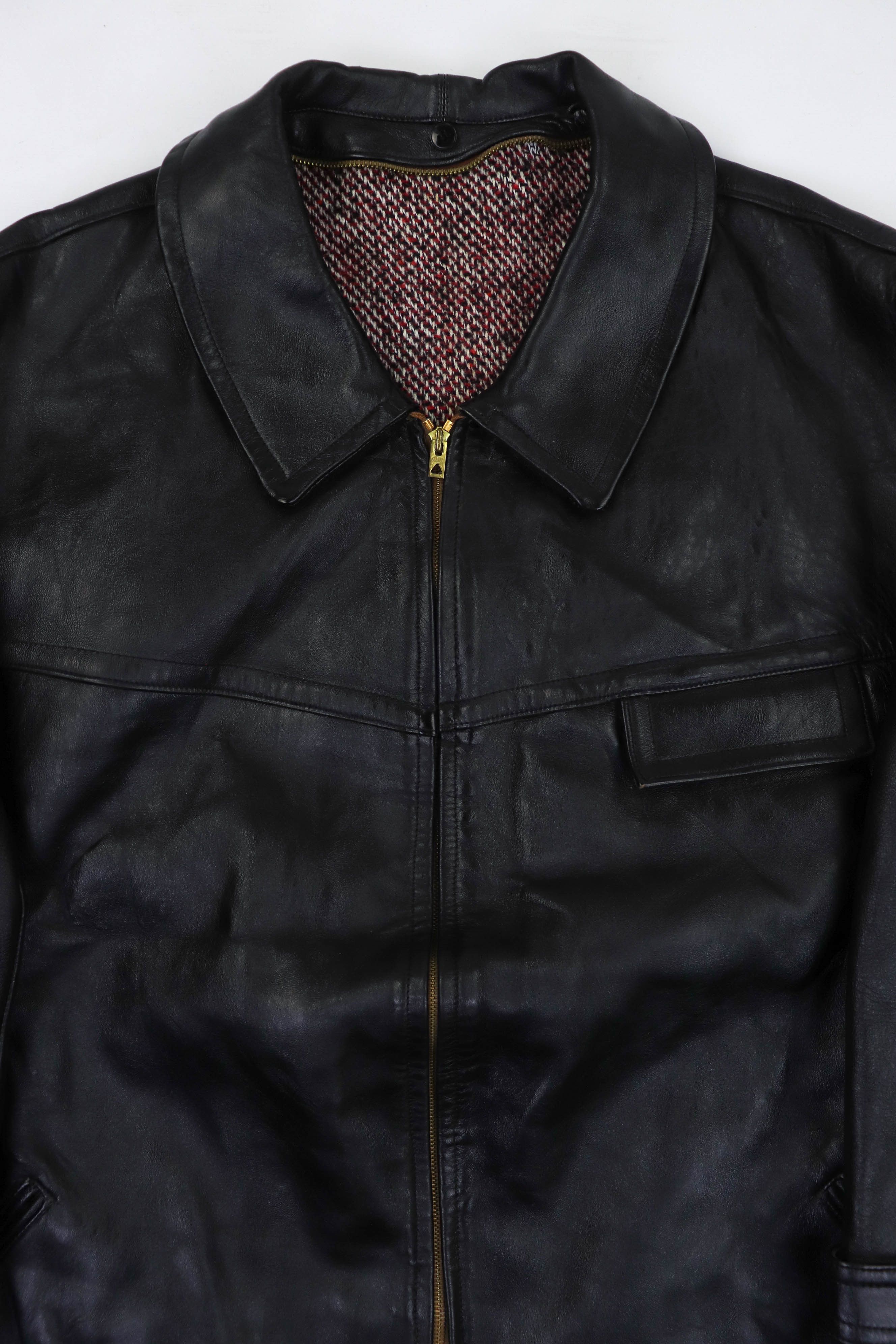Vintage 60-70s Vintage Graulhet Impercuir French Leather Jacket Coat Size US XL / EU 56 / 4 - 3 Thumbnail