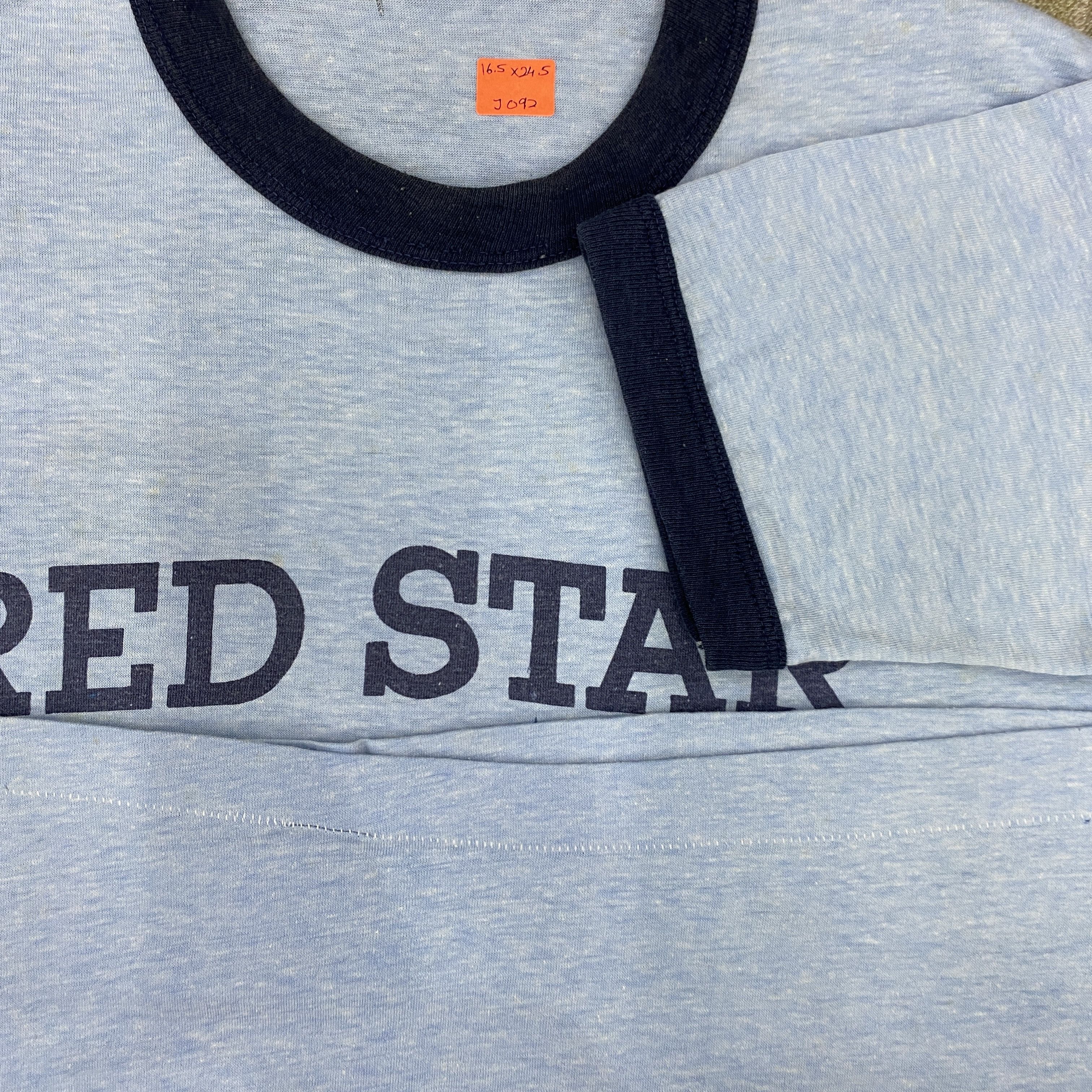 Vintage Vintage Ringer Red Star Express Lines Tshirt - J092 Size US XS / EU 42 / 0 - 5 Thumbnail