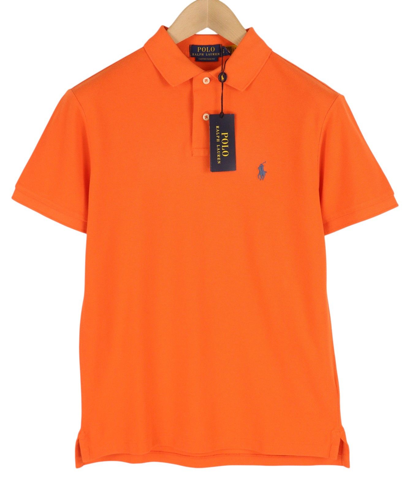 Polo Ralph Lauren CUSTOM SLIM FIT S Orange Short Sleeve Polo Neck 84519 Size US S / EU 44-46 / 1 - 1 Thumbnail