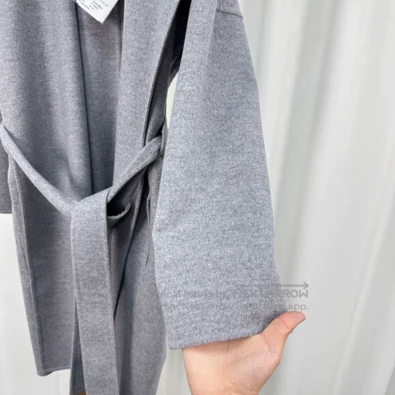 Loewe Loewe Gray Leather Patch Cashmere Overcoat Size 4XL / US 24-26 - 4 Thumbnail