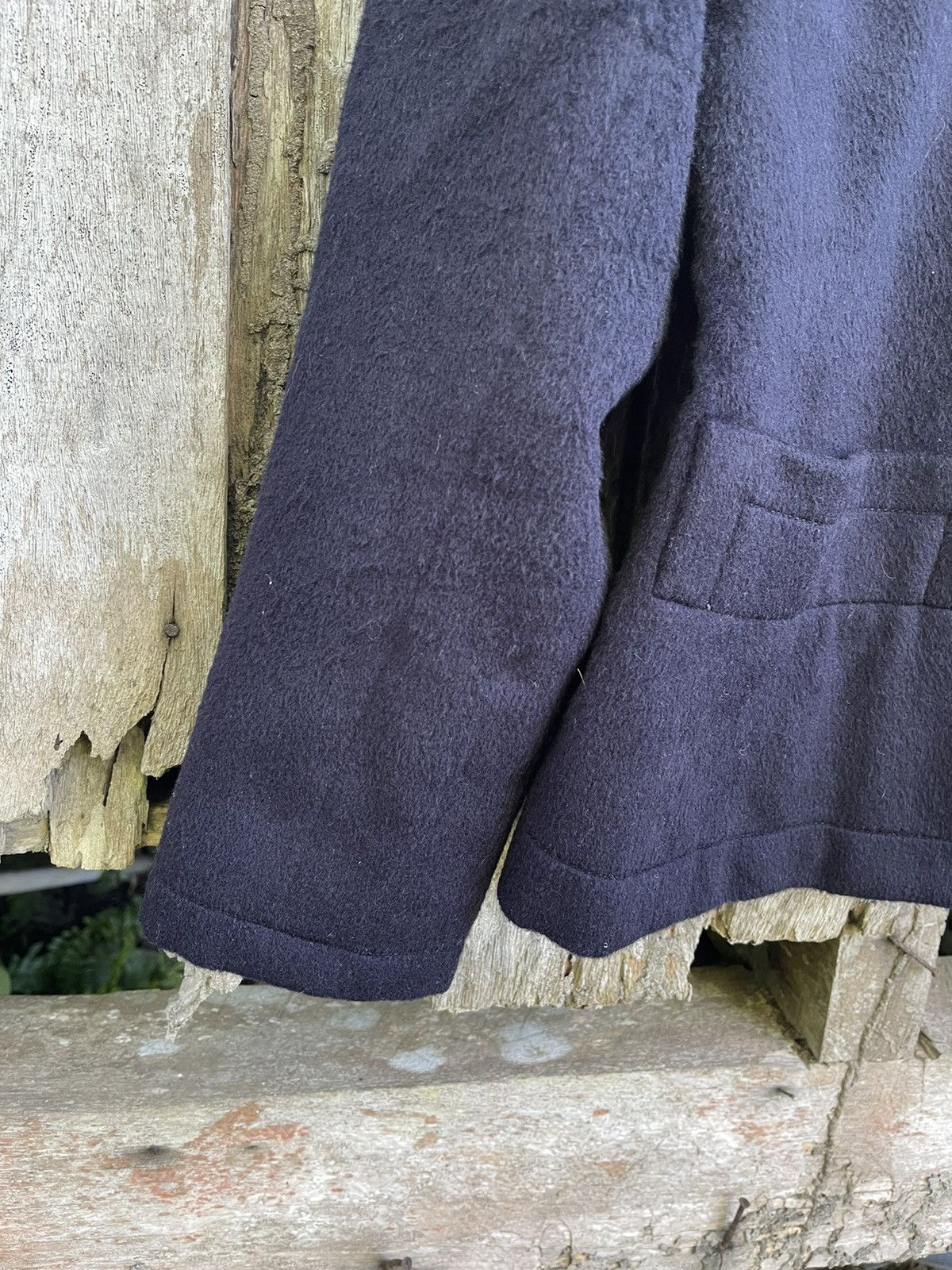 Saint Laurent Paris × Vintage × Yves Saint Laurent Saint Laurent Rive Gauche Vintage Navy Wool Blazer 1980s Size S / US 4 / IT 40 - 5 Thumbnail