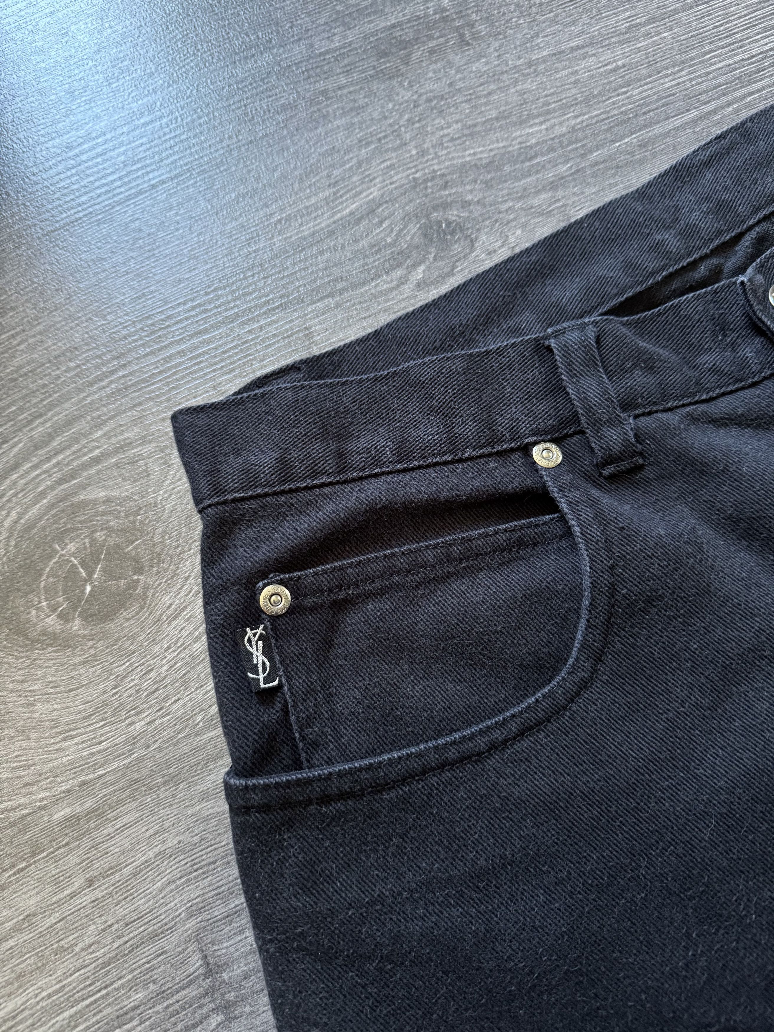 Vintage YSL Jeans Yves Saint Laurent Pants Washed Black