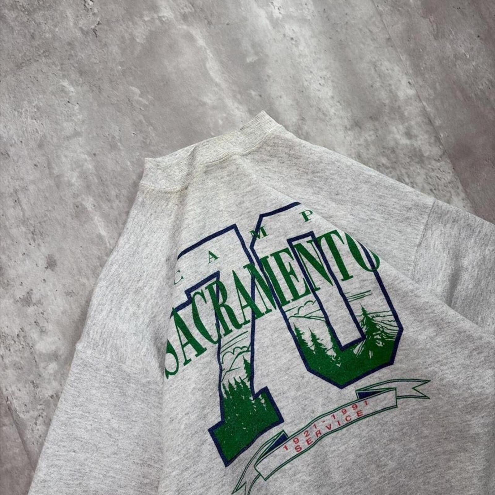 Tultex Vintage 1991 Tultex Camp Sacramento Crewneck Sweater Size US XL / EU 56 / 4 - 5 Thumbnail