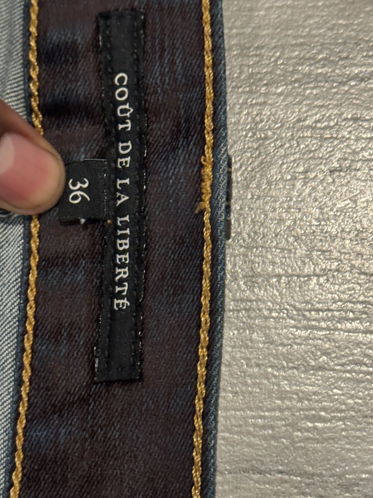 Cout de la Liberte Jimmy Stretch Suede Denim Flare Size US 36 / EU 52 - 3 Thumbnail