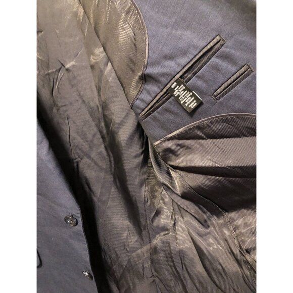 Bar III barIII men's blue 100%wool sport coat jacket blazer size:42R Size 42R - 7 Thumbnail