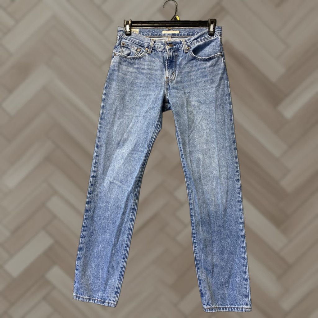 Levi's Jeans Slim 28x31.5 Regular Light Wash Blue Denim 500 Series 511 Mens Slim Fit Zipper Closure