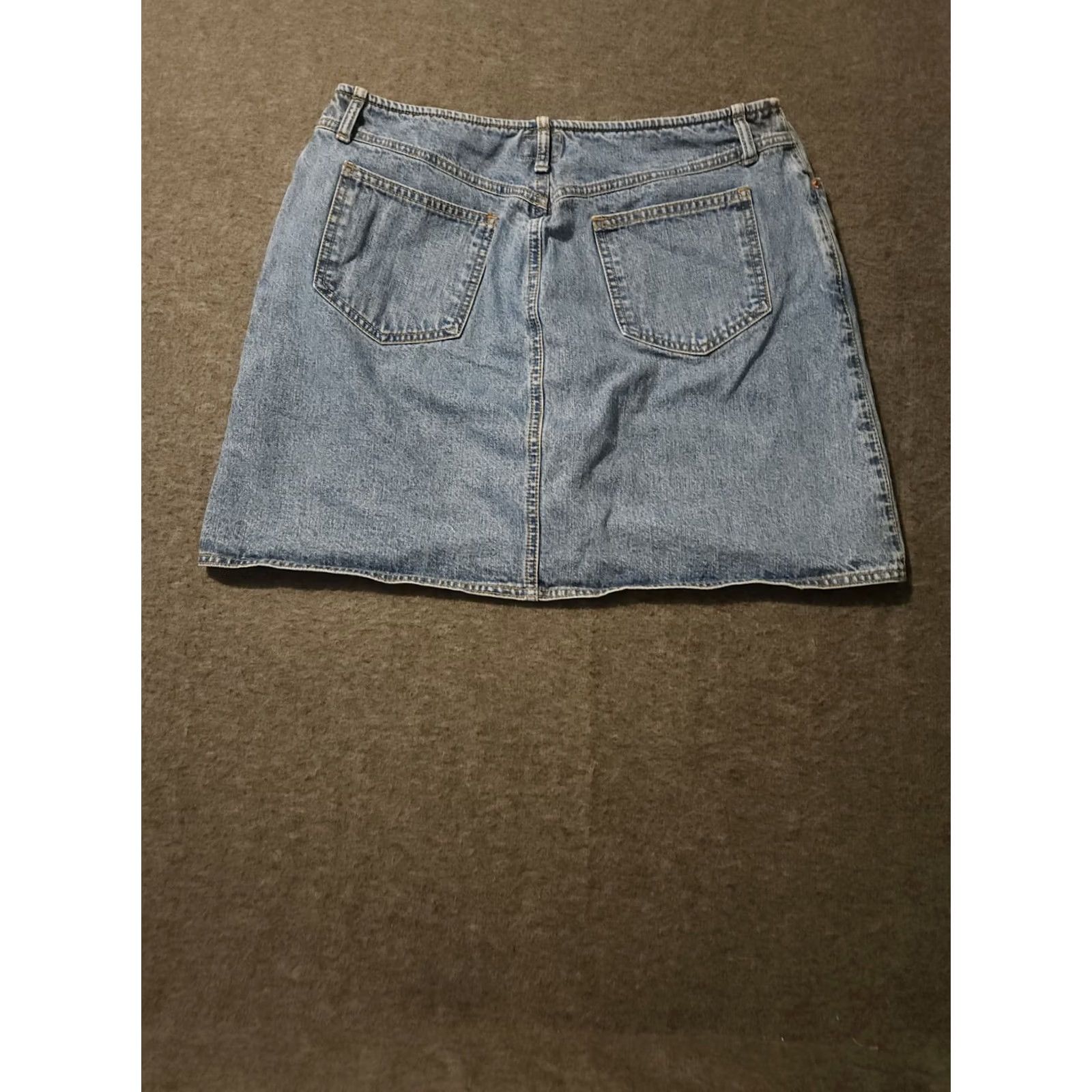 Calvin Klein VINTAGE Calvin Klein Denim Skirt Women's 12 Blue Button Up Mini 90s Y2K USA Women Size 34" / US 12 / IT 48 - 7 Thumbnail
