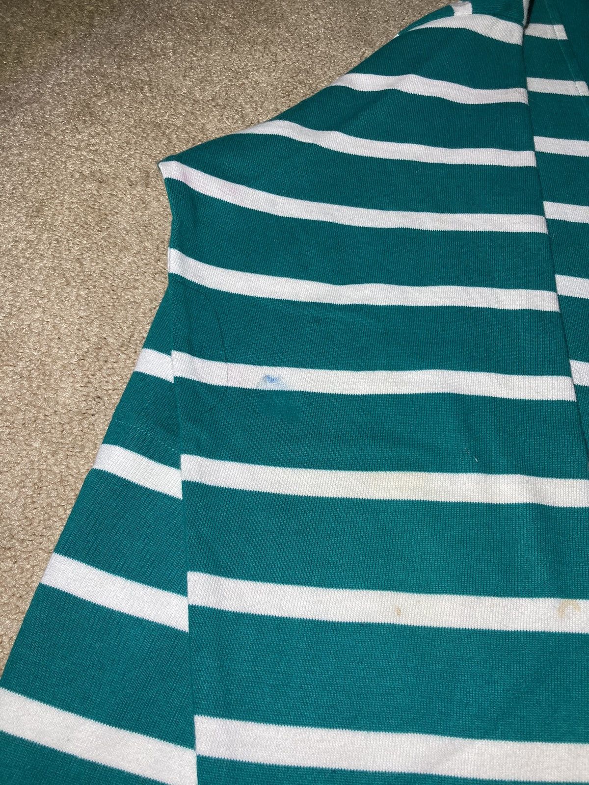 Supreme SS09 Supreme Striped Snap Placket Pullover Green 2009 Hoody Size US M / EU 48-50 / 2 - 5 Thumbnail