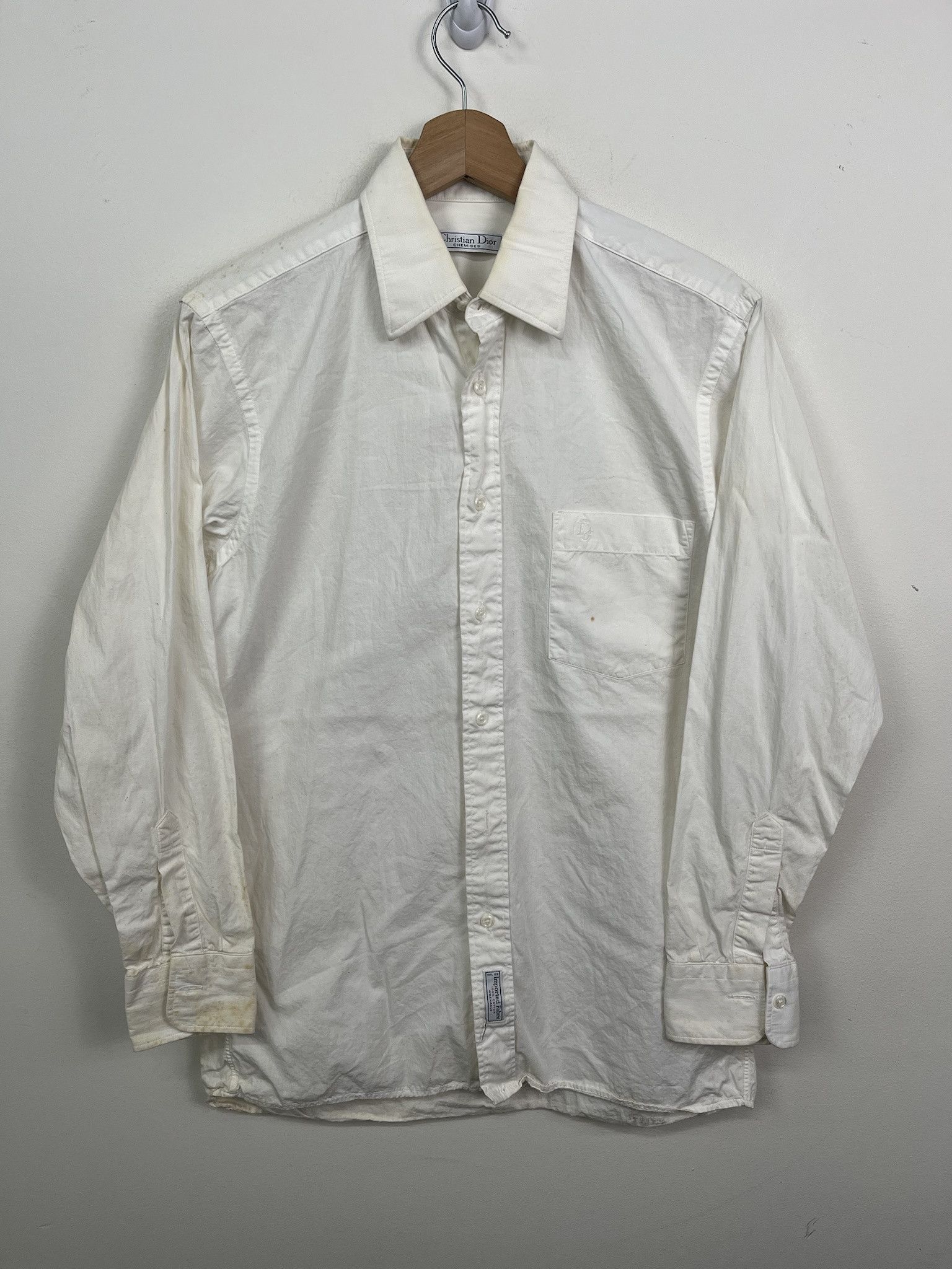 Other Vintage 1980s Christian Dior Distressed Button Down Size S Size US S / EU 44-46 / 1 - 1 Thumbnail