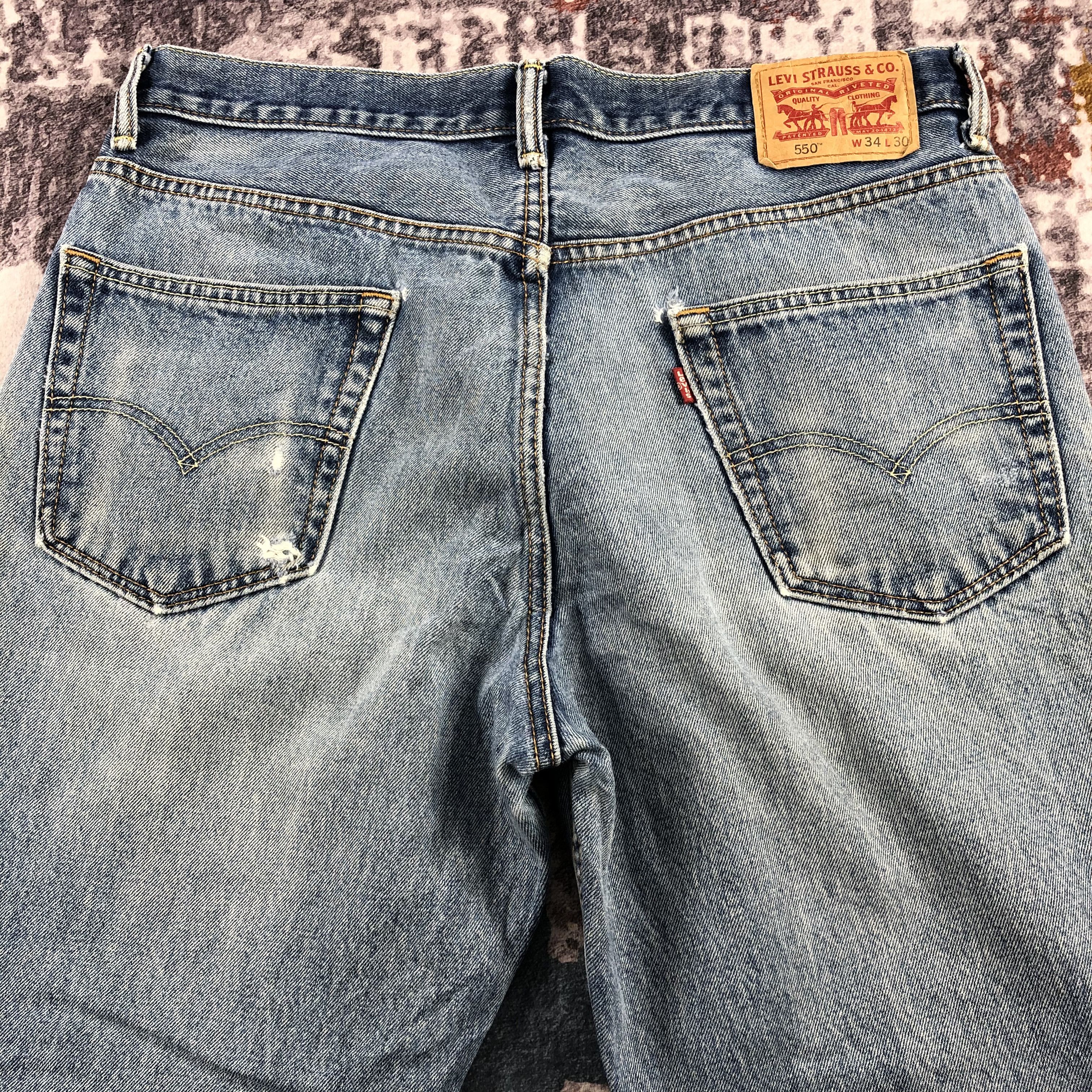 Levi's × Vintage Vintage Blue Wash Levis 550 Jeans-JM2488 Size US 35 - 5 Thumbnail