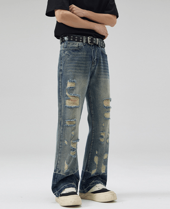 Japanese Brand × Jean American high street baggy ripped jeans y2k Size US 32 / EU 48 - 4 Thumbnail