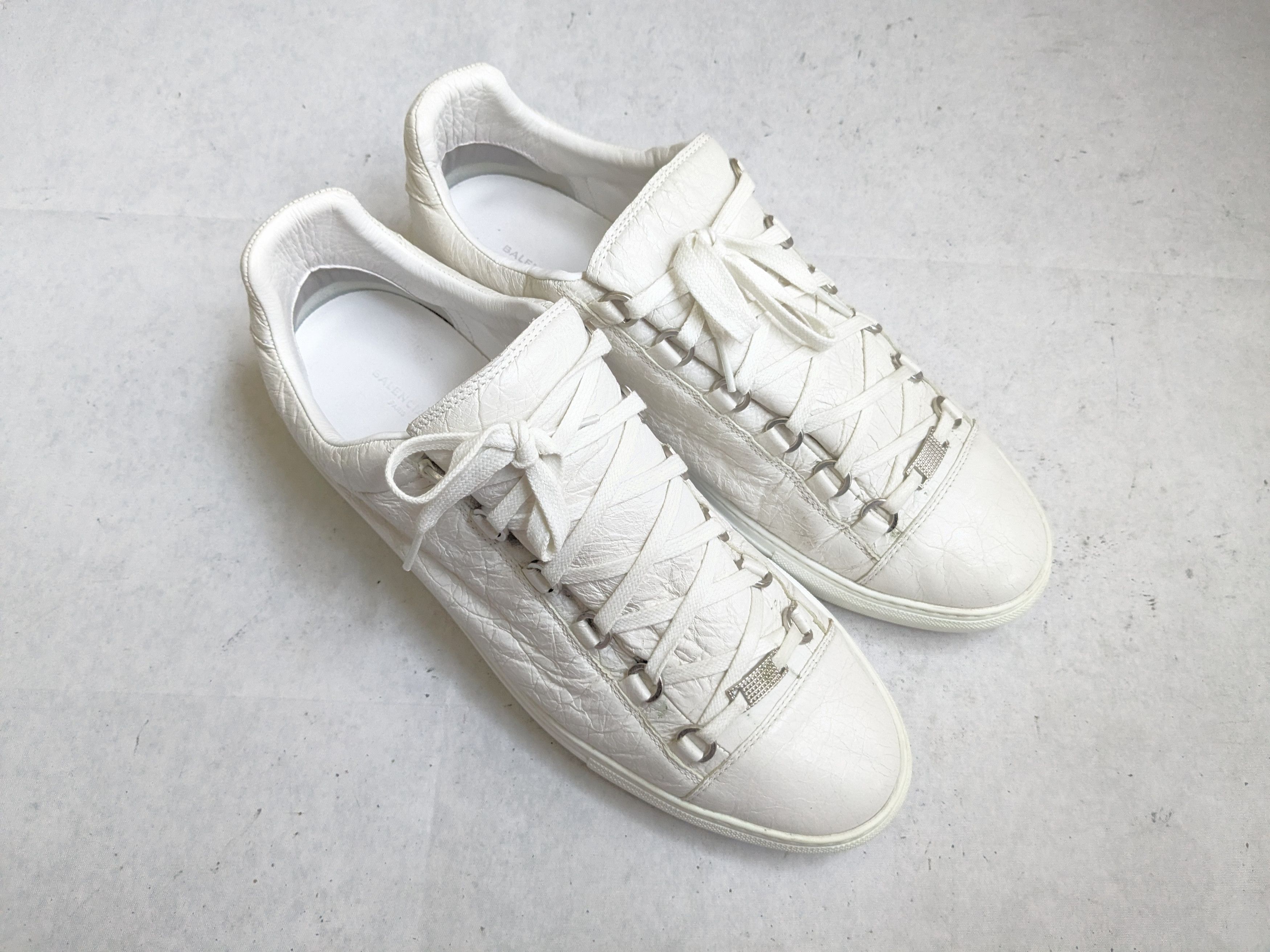 Balenciaga Balenciaga Arena Sneakers White 12 Low Tops Leather Size US 12 / EU 45 - 4 Thumbnail