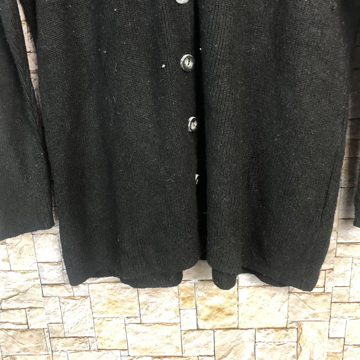 Homespun Knitwear × Japanese Brand Rich Hoble Black Cardigan Knitwear #A202 Size L / US 10 / IT 46 - 6 Thumbnail