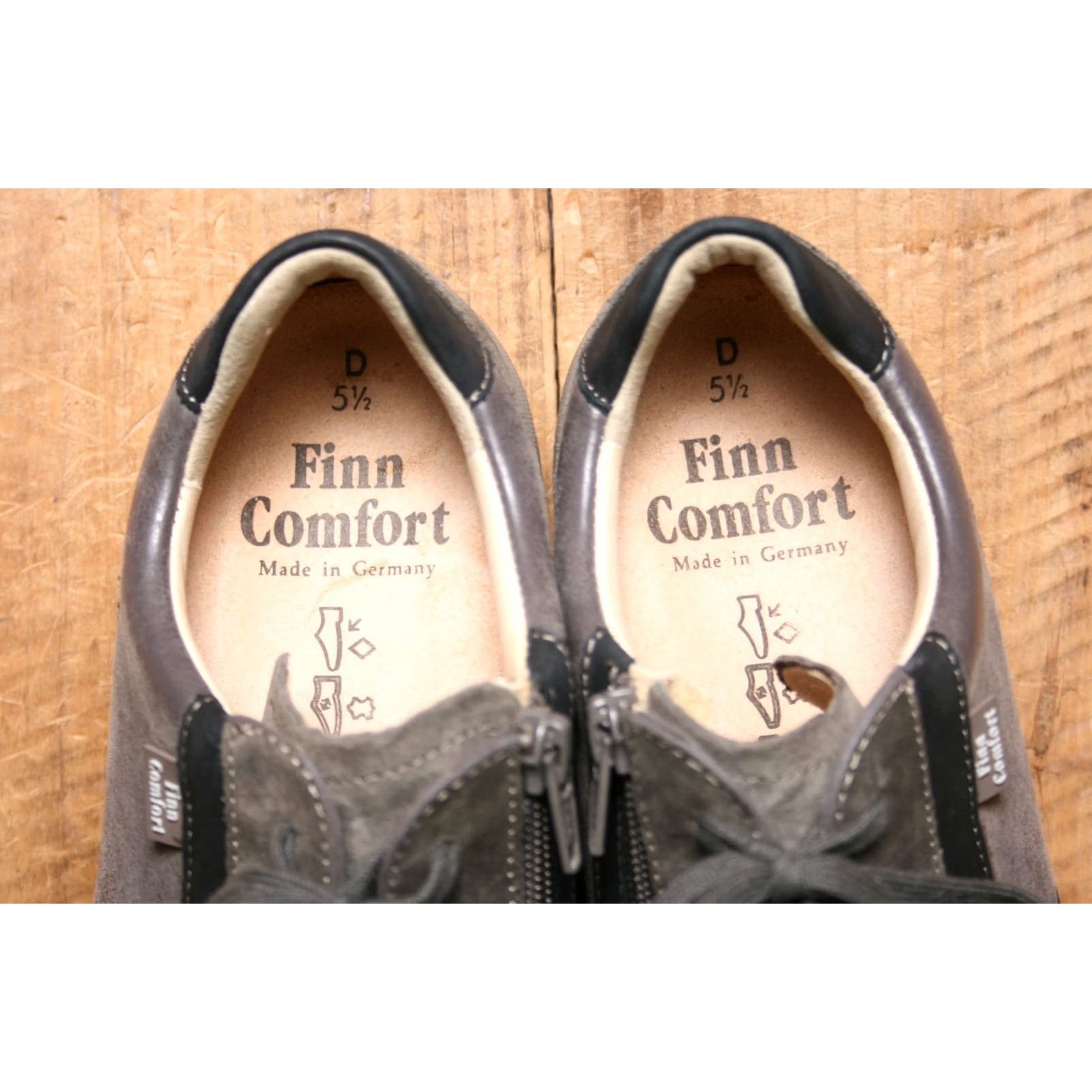 Vintage VINTAGE Finn Comfort Mori Gray/Black Leather & Suede Sneakers Women UK 5.5 US 8 Please note: original content indicates lightly used; no N/A Size US 6 / IT 36 - 6 Thumbnail