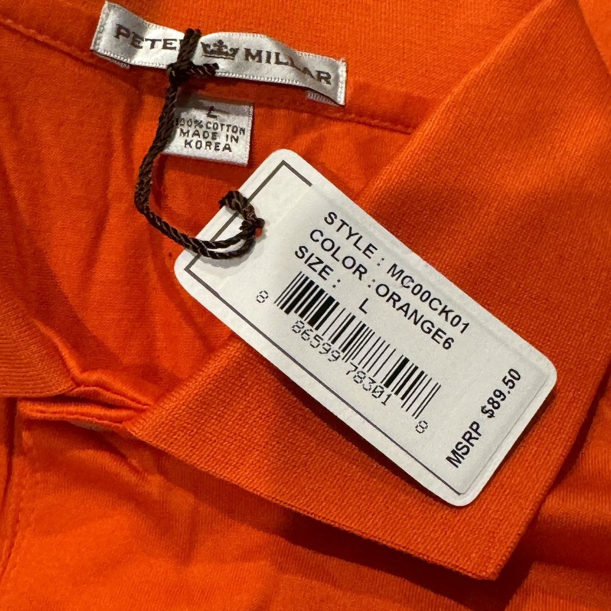 Peter Millar Peter Millar - L Brand New Orange Polo Size US L / EU 52-54 / 3 - 3 Thumbnail