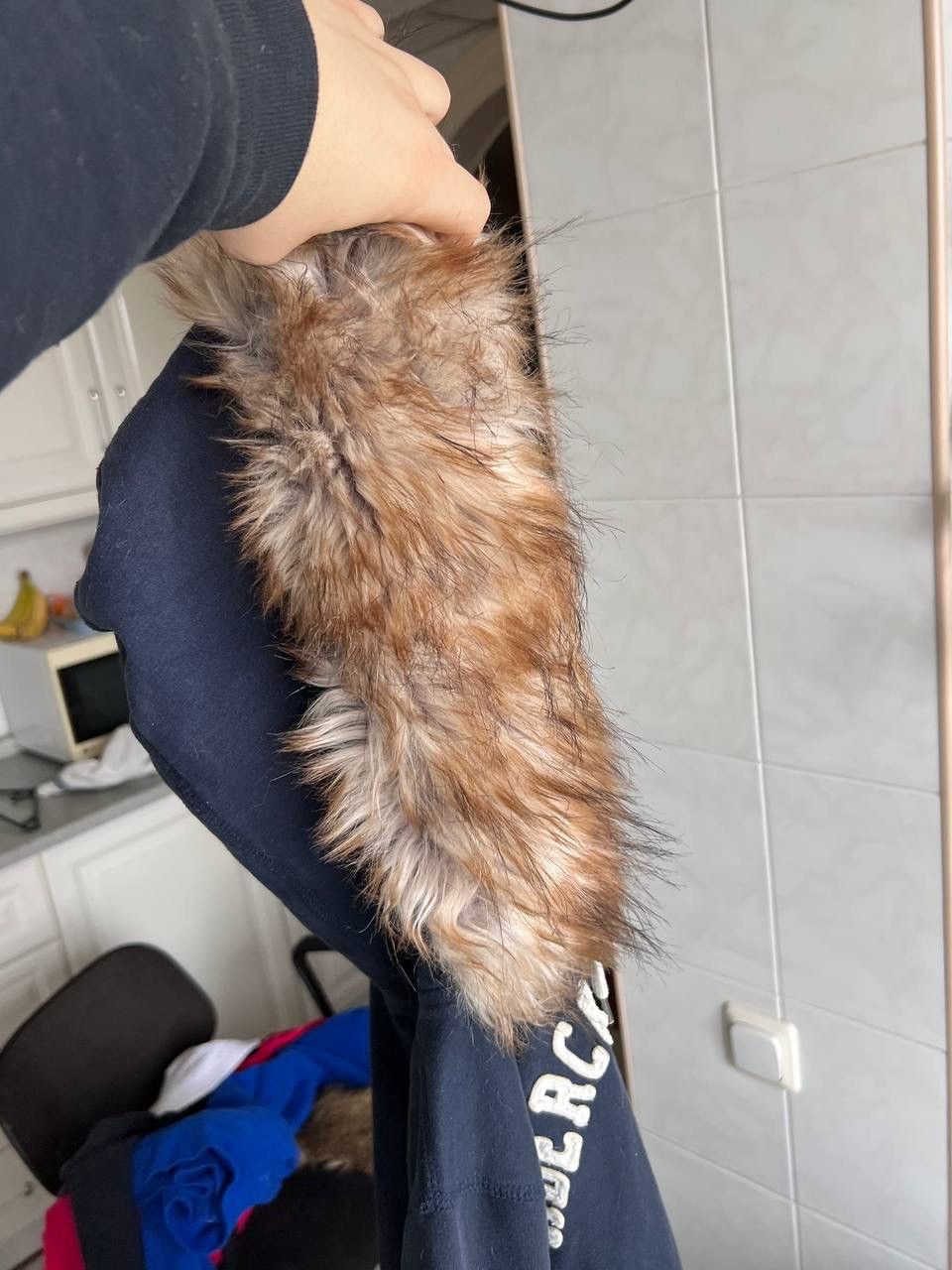 Abercrombie & Fitch Y2K Abercrombie & Fitch Faux Fuzzy Fur Hoodie Lgb Style Size L / US 10 / IT 46 - 11 Thumbnail