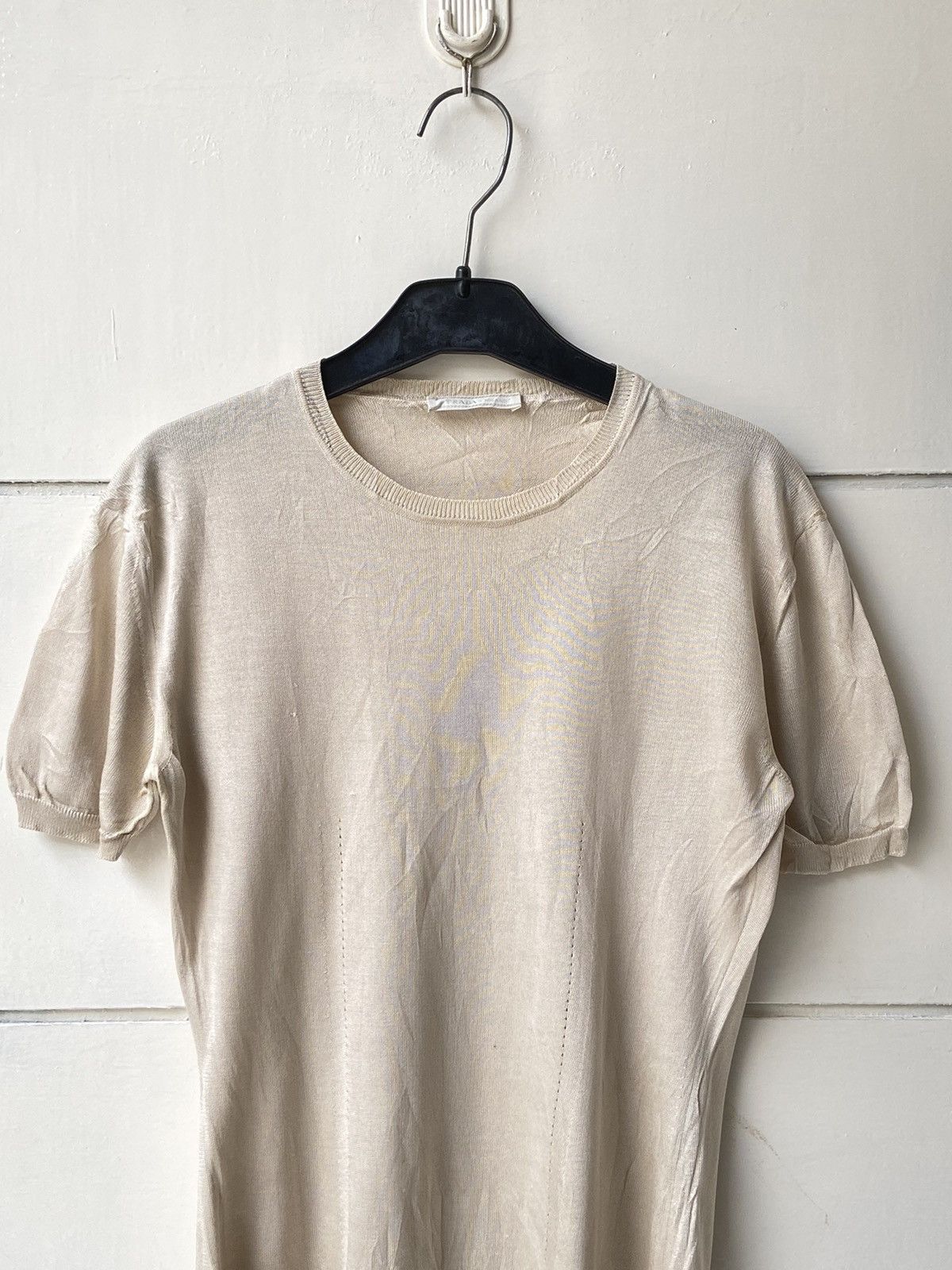 Prada PRADA Milano Cream T-shirt Size XS / US 0-2 / IT 36-38 - 8 Thumbnail