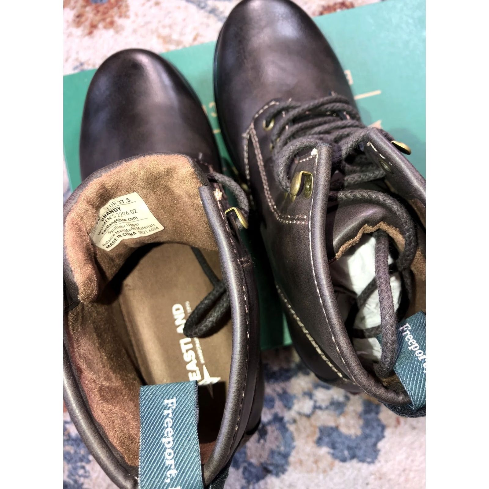 Eastland Eastland Brandy Boots Womens Size 7 Brown Ankle Lace Up Synthetic Comfort Rubber Lug Sole Mens? Womens Size US 7 / IT 37 - 7 Thumbnail