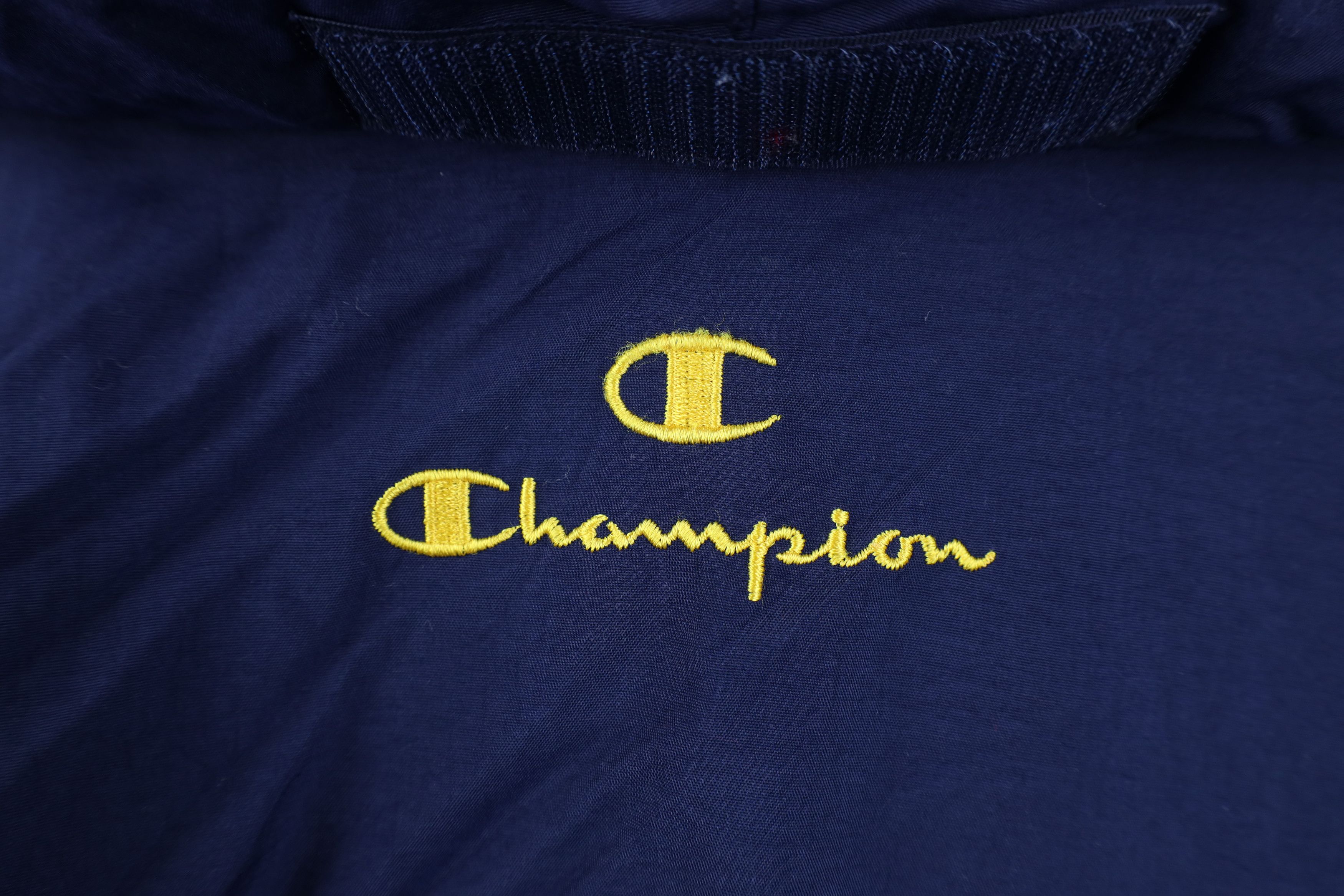 Champion Vintage 90s Champion Hooded Windbreaker Parka Jacket Blue Size US M / EU 48-50 / 2 - 12 Thumbnail