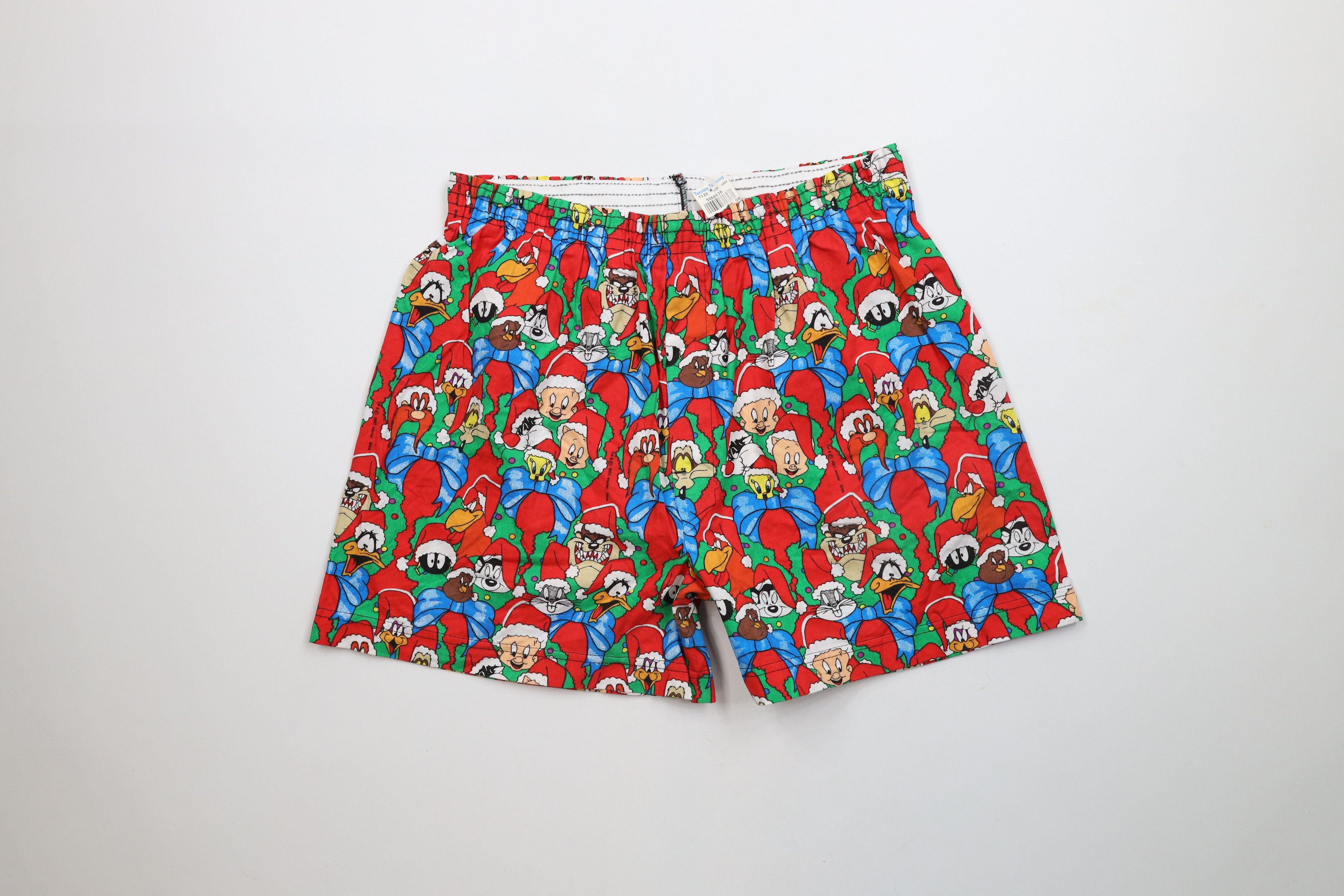 Vintage NOS Vintage 90s Looney Tunes Over Print Boxers Shorts USA Size US 36 / EU 52 - 1 Thumbnail