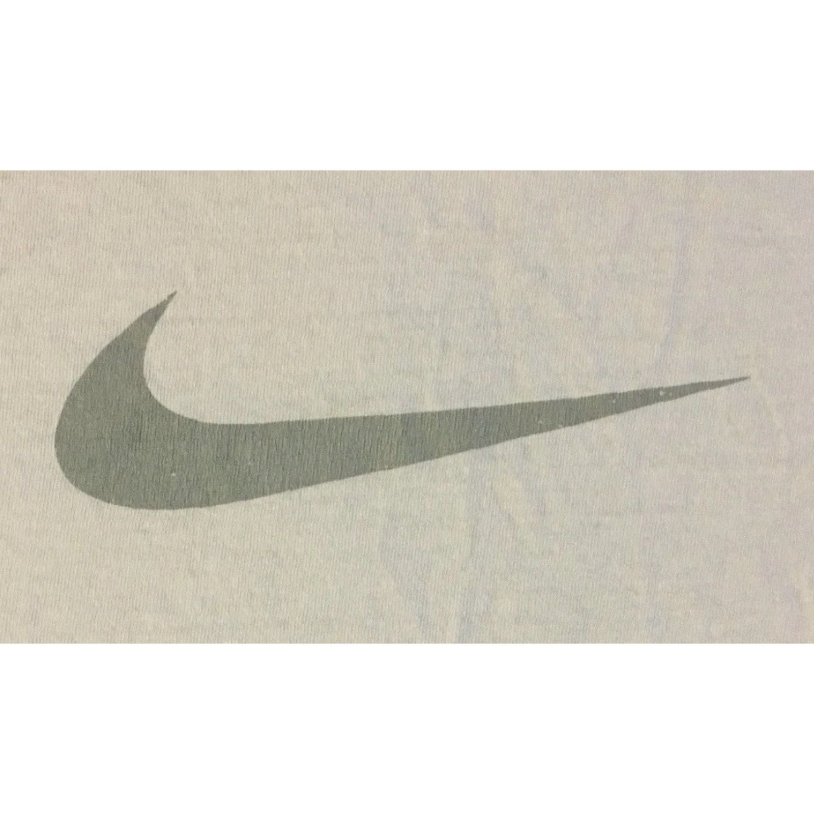Nike VINTAGE Nike Faded Big Center Swoosh Shirt M 90s Hip Hop Grunge White Mens shirt Size US M / EU 48-50 / 2 - 2 Thumbnail